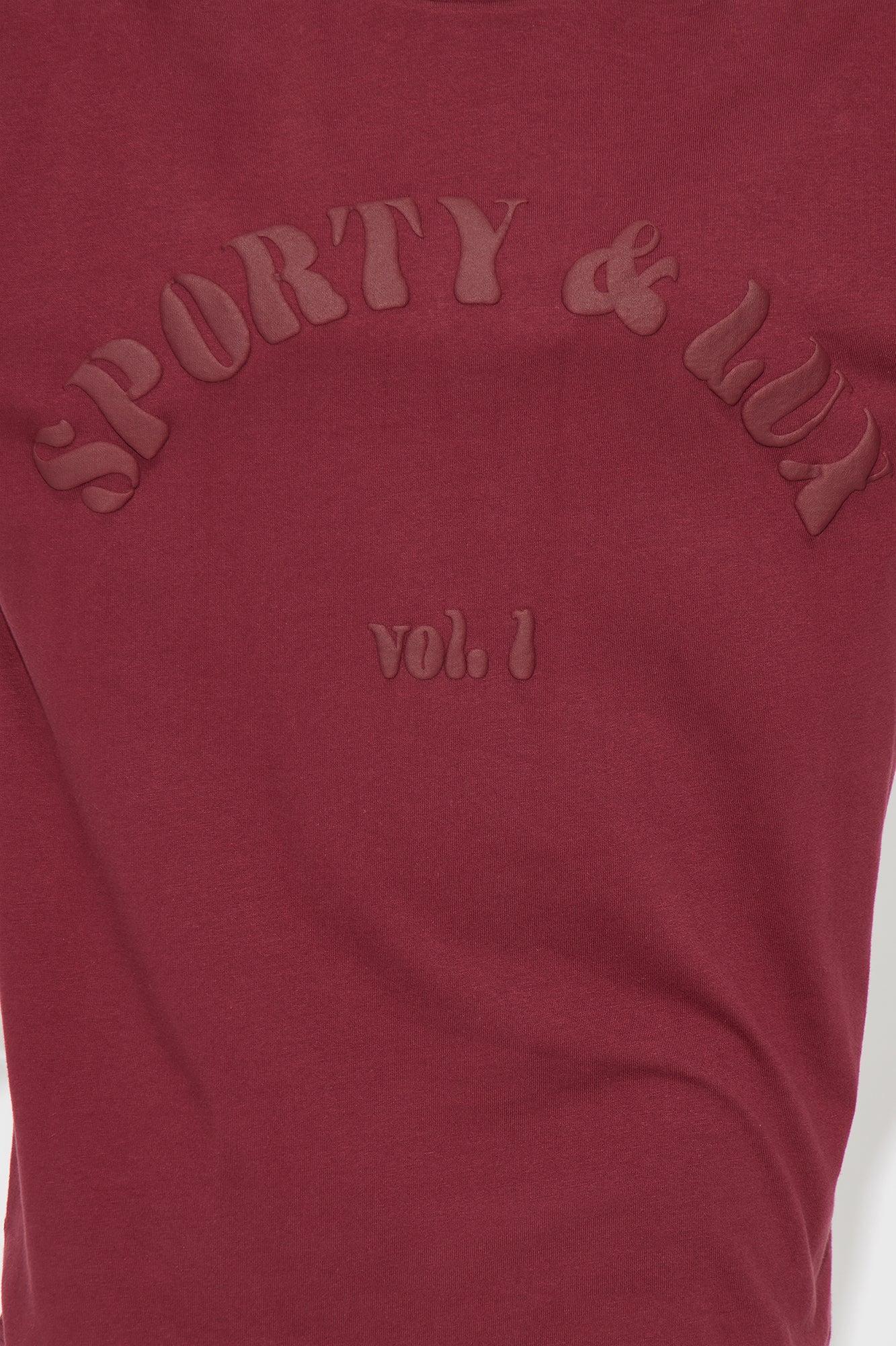 Sporty & Lux Legging Set - Burgundy Product Image