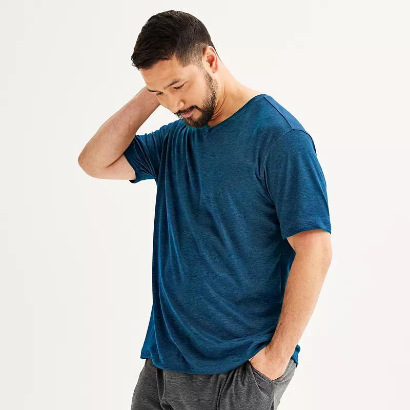 Big & Tall Sonoma Goods For Life® Supersoft V-Neck Pajama Shirt, Men's, Size: 2XB, Medium Gray Space Dye Product Image