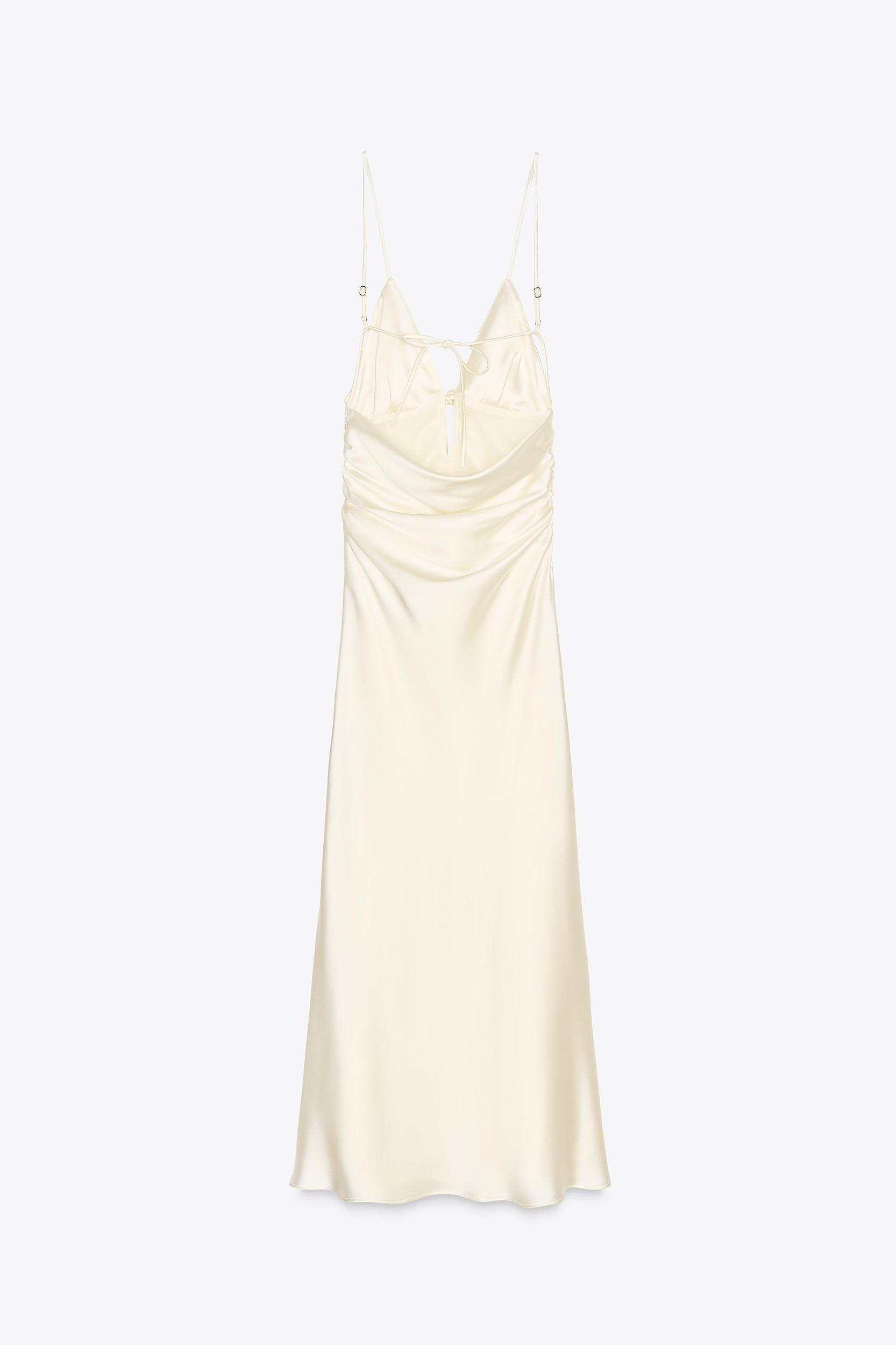 SATIN EFFECT CUT OUT DRESS Product Image
