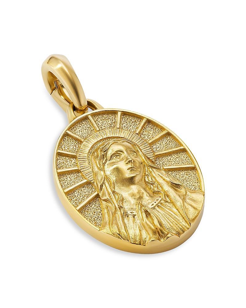 Mens Mary Amulet in 18K Yellow Gold, 20MM Product Image