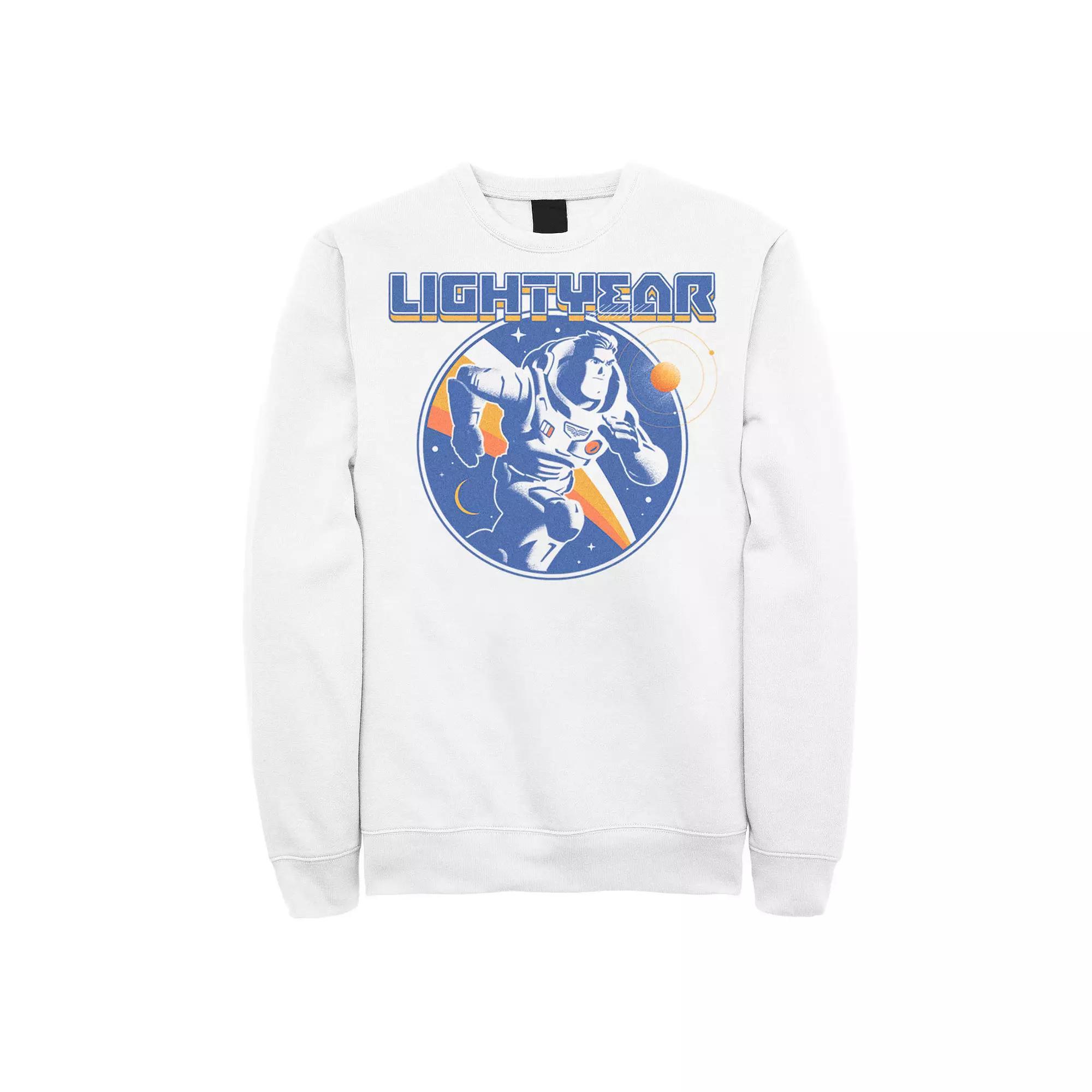 Disney / Pixar's Lightyear Men's Running At Space And Stars Sweatshirt, Size: Large, White Product Image