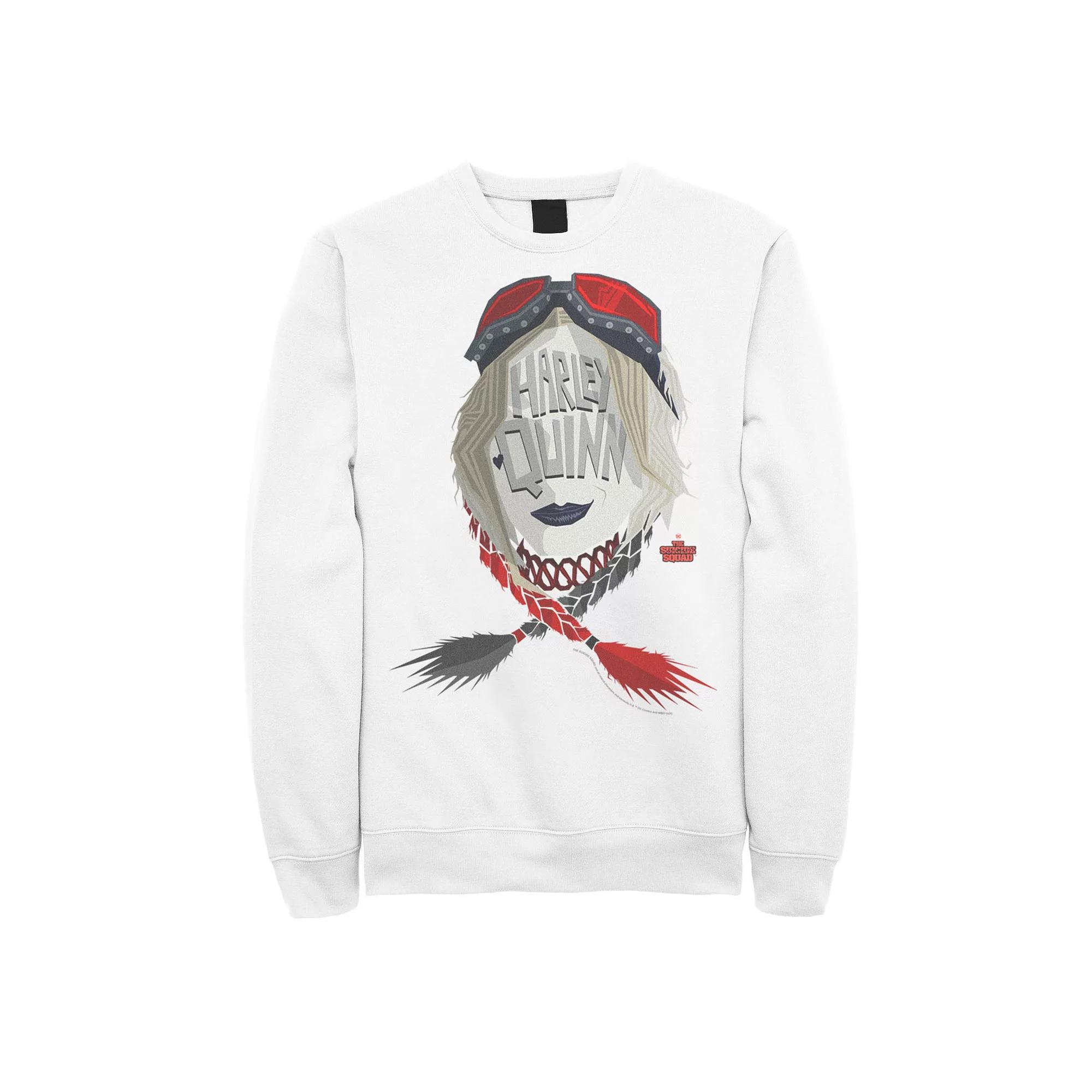 Men's The Suicide Squad Big Harley Logo Sweatshirt, Size: XXL, White Product Image