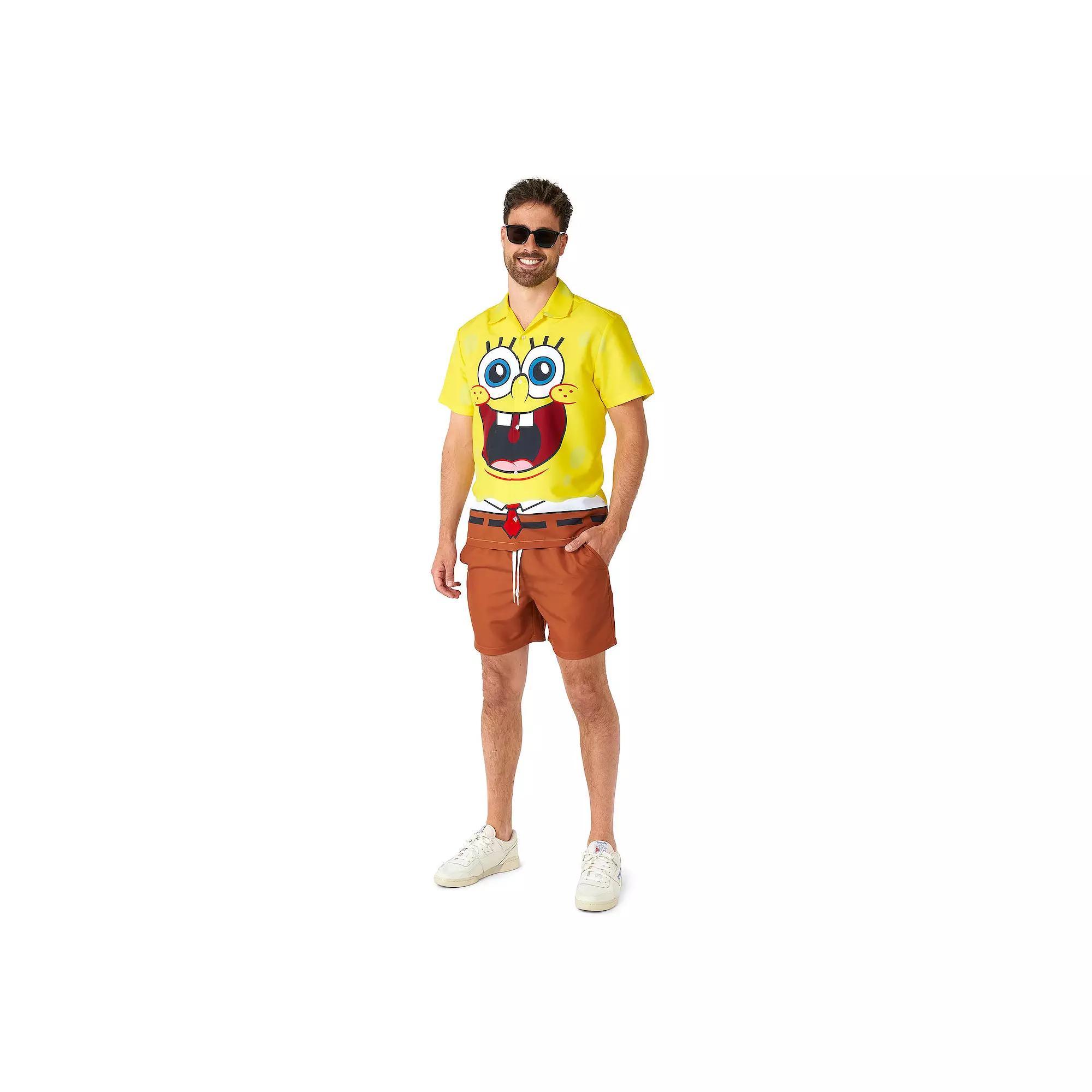 Mens SpongeBob Shirt And Short Set Product Image