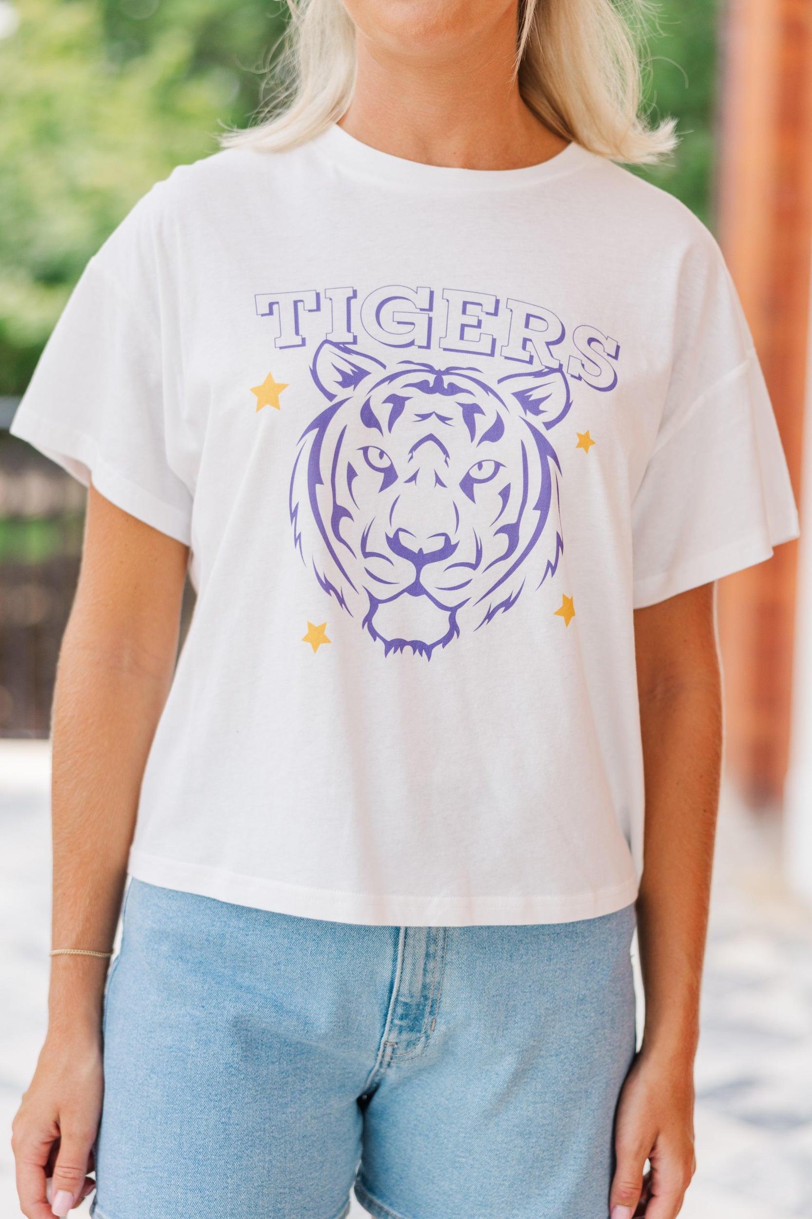 Go Tigers White Graphic Tee Female Product Image