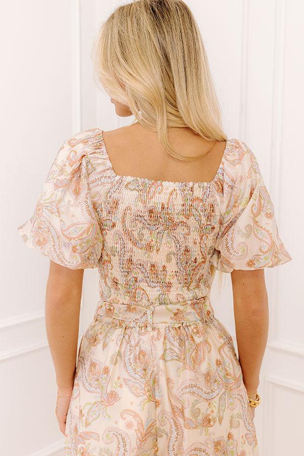 Boho Vibes Paisley Crop Top Product Image