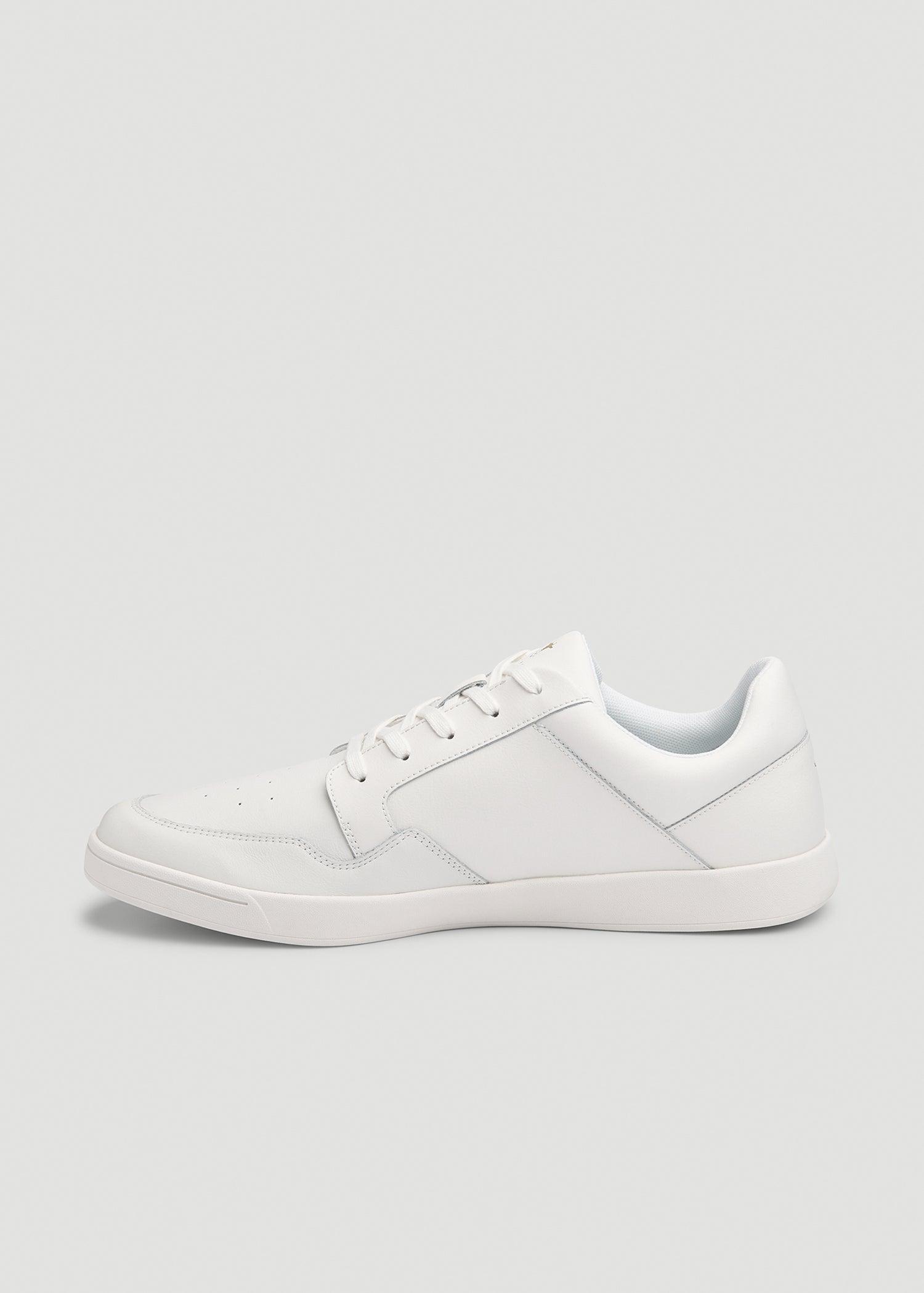 Court Sneaker for Tall Men in White Product Image