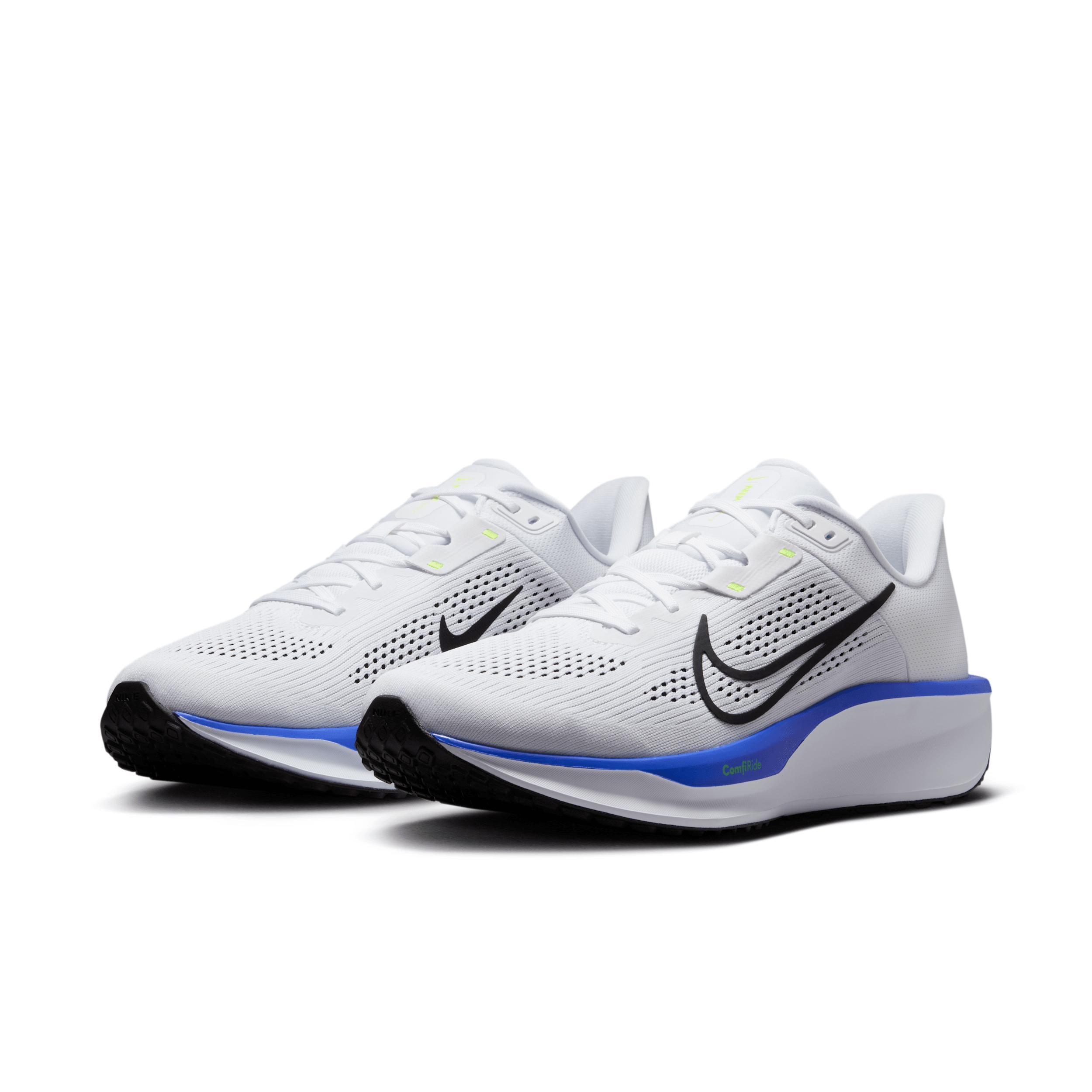 Nike Quest 6 Men's Road Running Shoes, Size: 9.5, White Black Royal Product Image