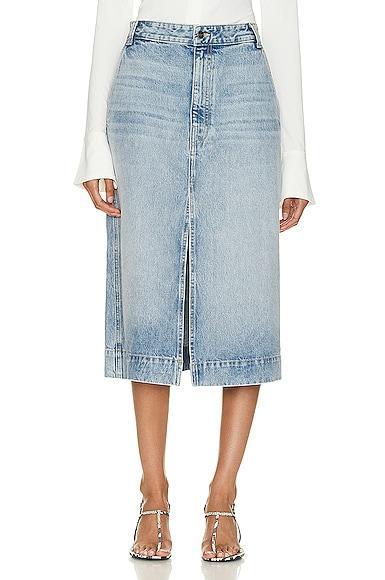 KHAITE Charlene Skirt Blue. (also in 26, 27, 28, 29, 30, 32). Product Image