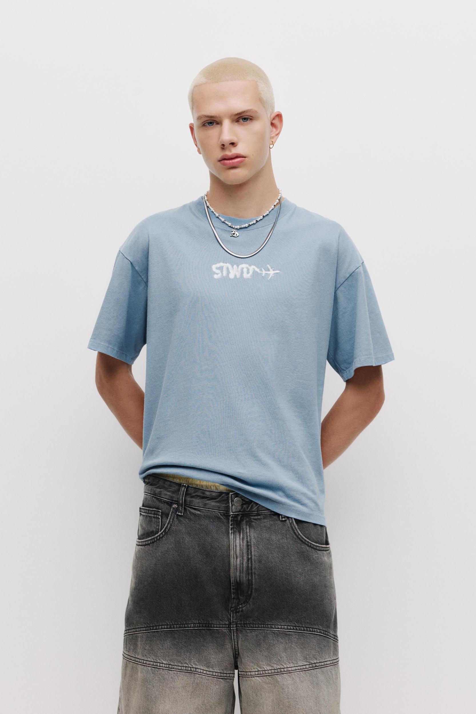 STWD T-shirt with plane cloud print Product Image