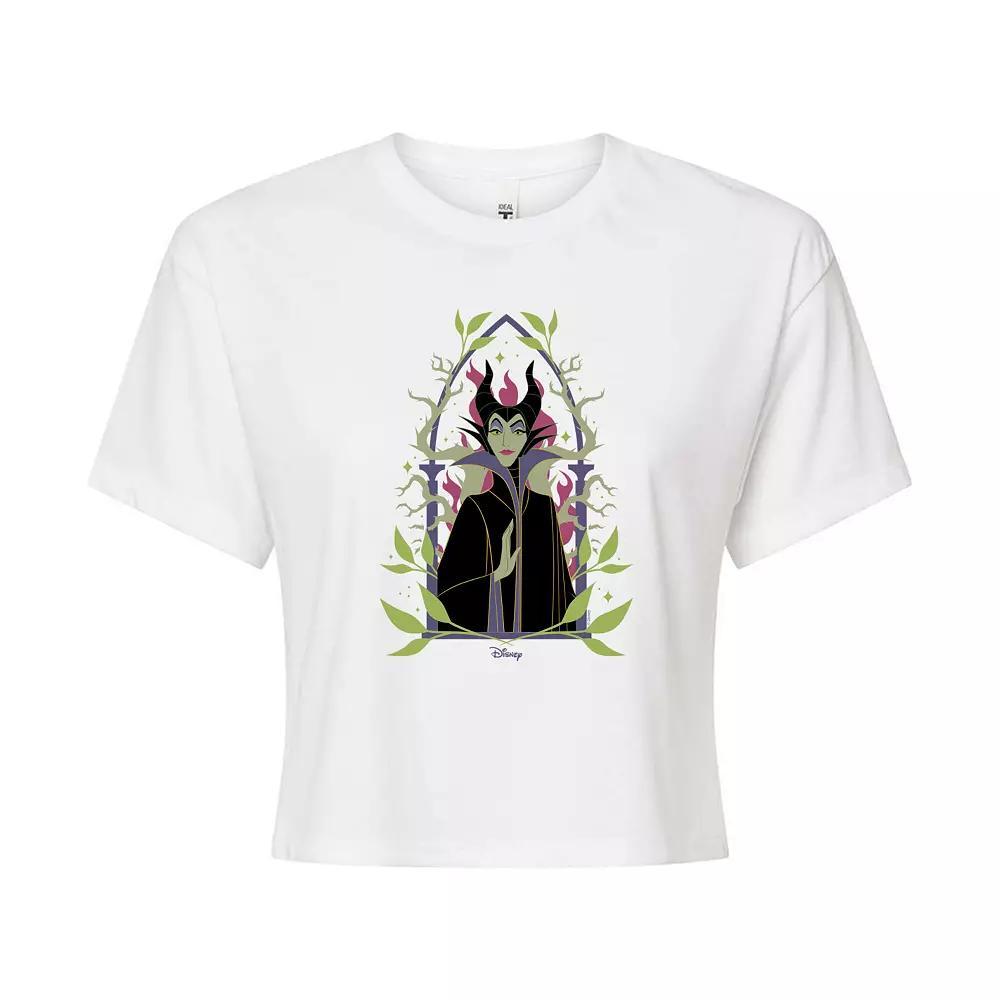 Disneys Sleeping Beauty Maleficent Juniors Cropped Tee, Girls Product Image