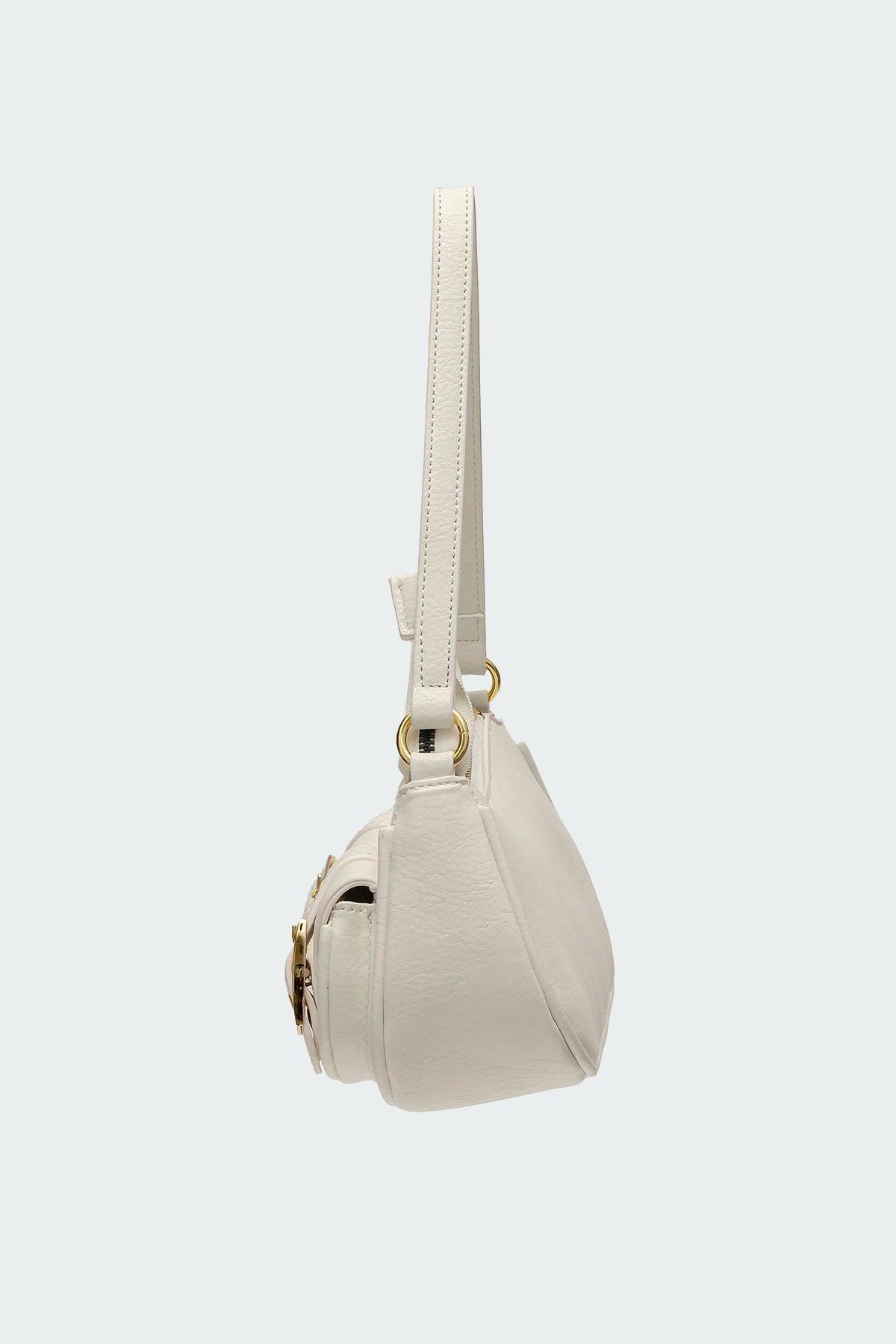 Zinnia Faux Leather Buckle Bag Product Image
