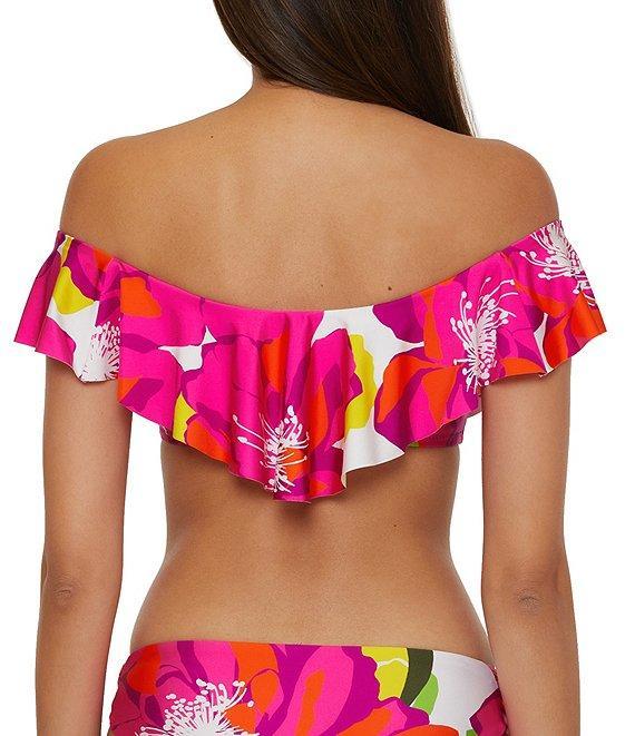 Trina Turk Bloom Of The Shoulder Ruffle Bandeau Swim Top Product Image