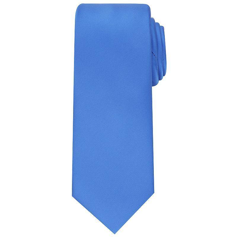 Mens Bespoke Solid Sateen Slim Tie, Brown Product Image