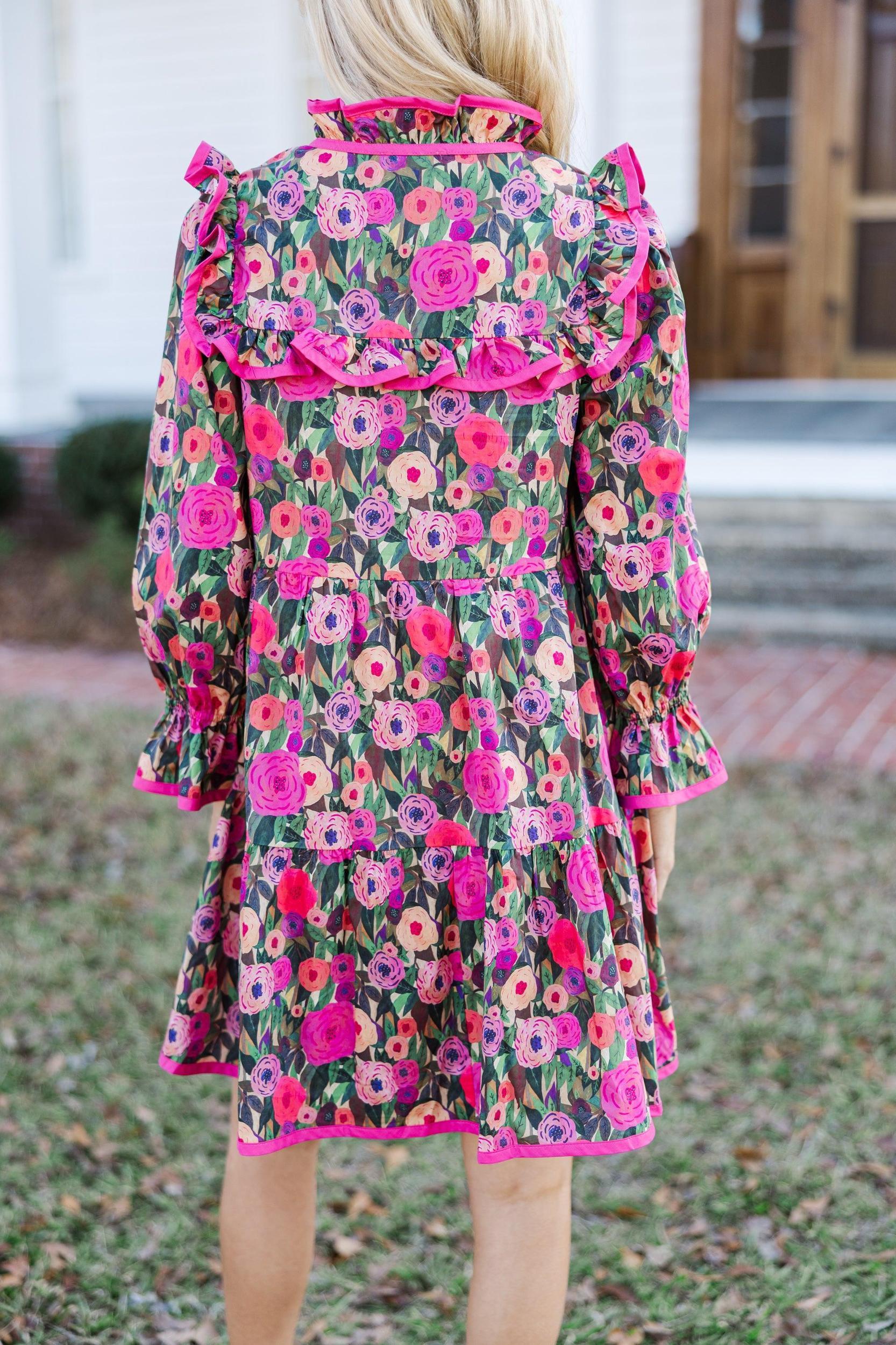 It's All Here Pink Floral Dress Female Product Image
