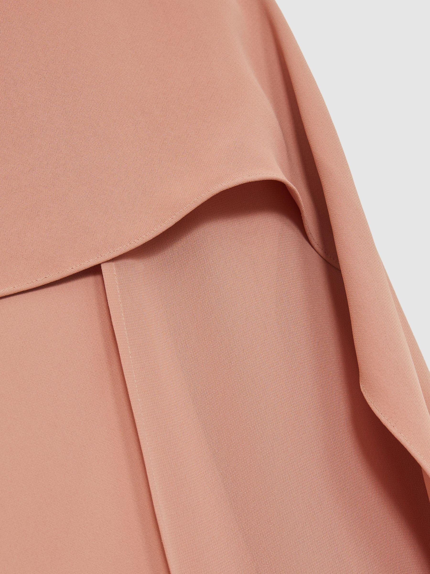 Wide-Leg Cape Jumpsuit in Pink Product Image