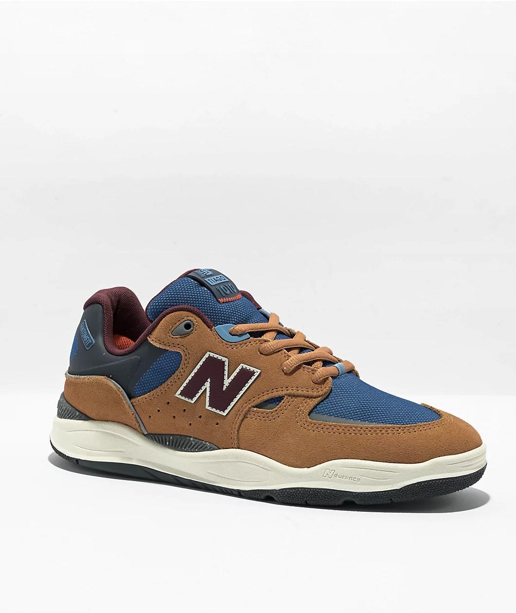 New Balance Numeric Tiago 1010 Camel & Burgundy Skate Shoes Product Image