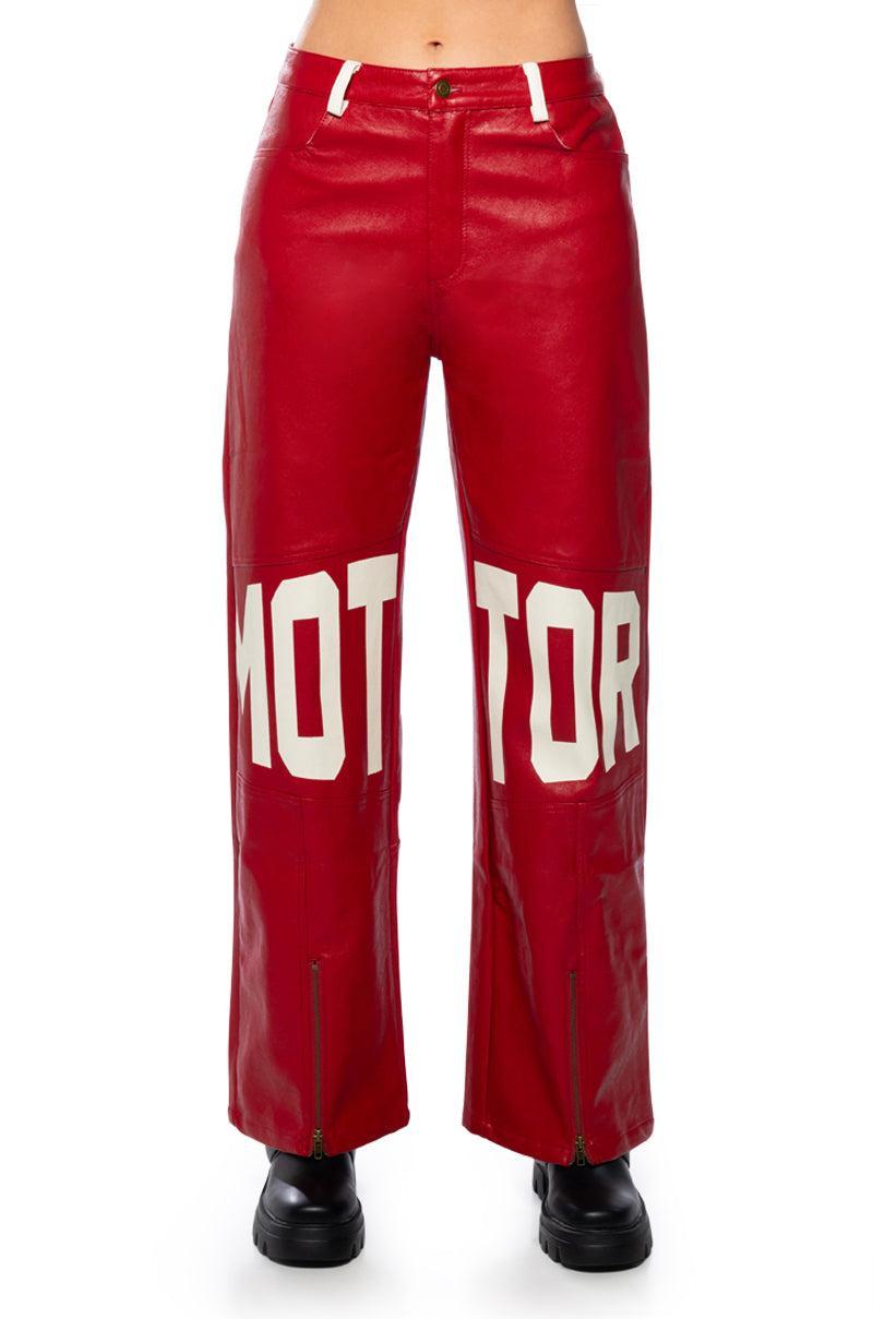 SPEED UP MOTOR FAUX LEATHER JACKET Product Image