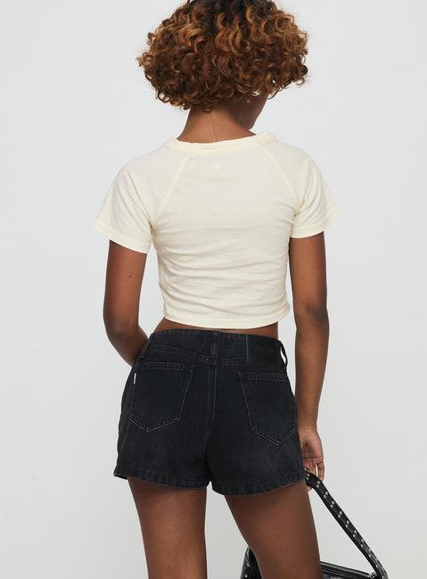 Amethysta Denim Skort Black Product Image