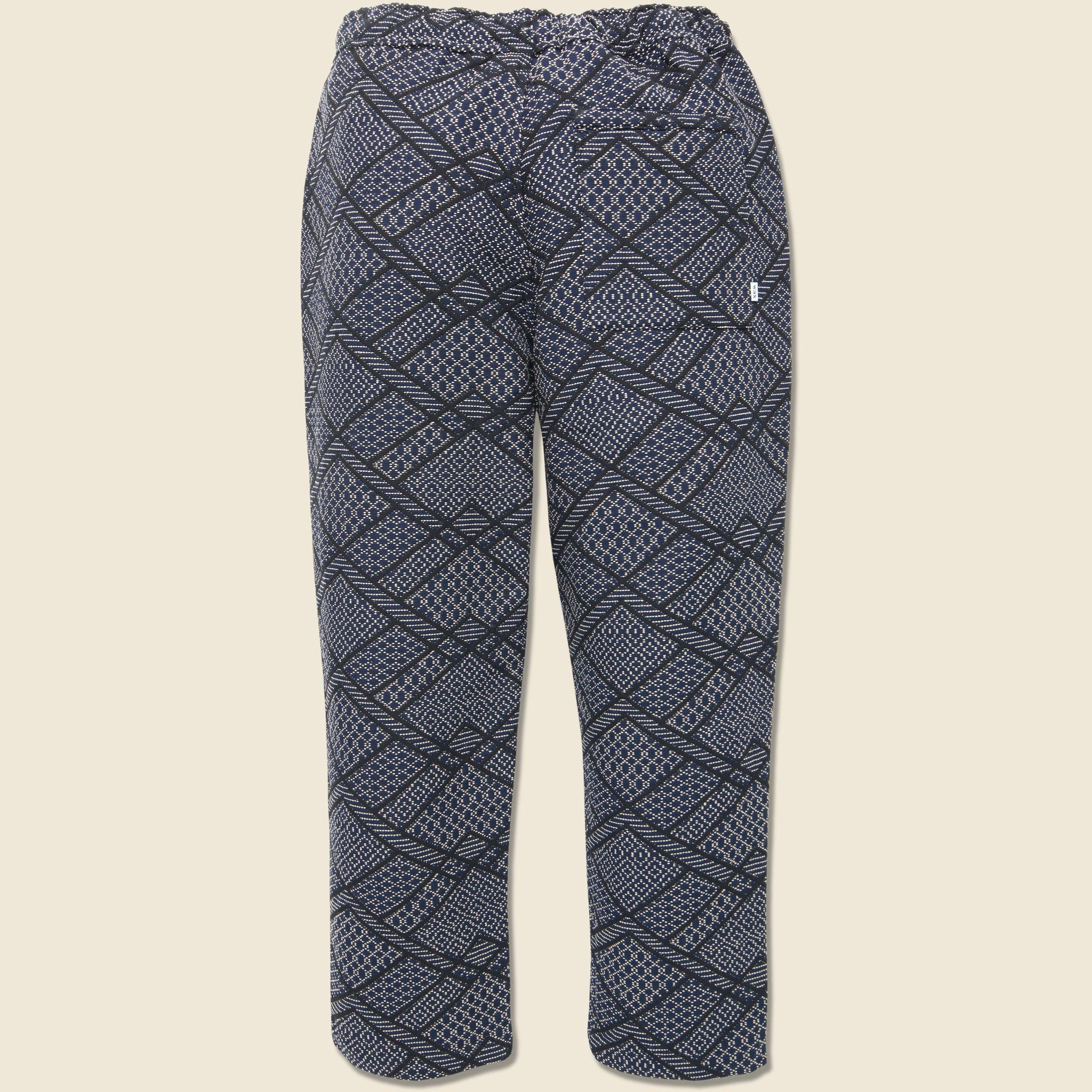 Kurt Trouser - Diamond Stitch Jacquard Navy Product Image