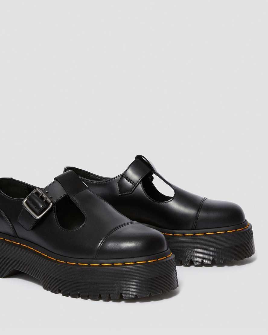 Bethan Polished Smooth Leather Platform Shoes Product Image