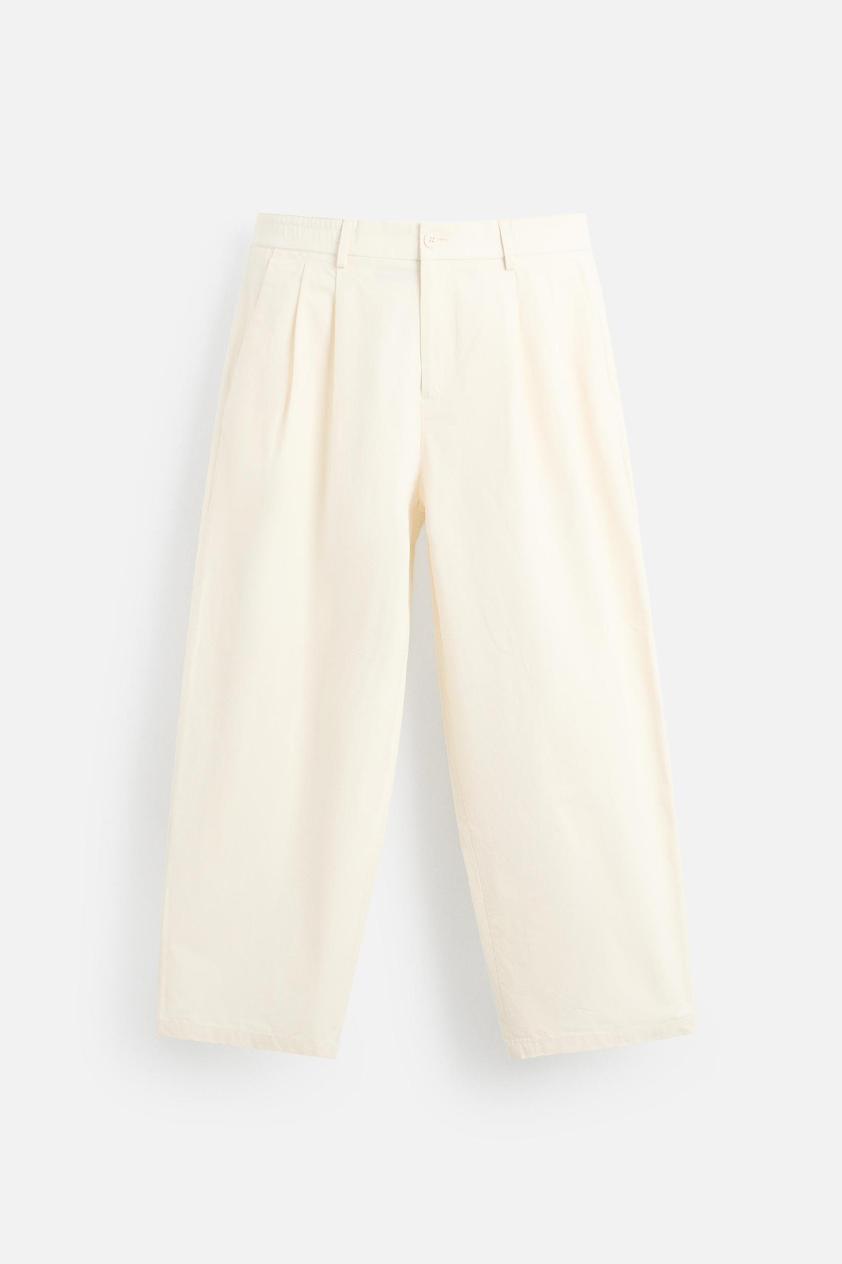 PLEATED CHINO PANTS Product Image