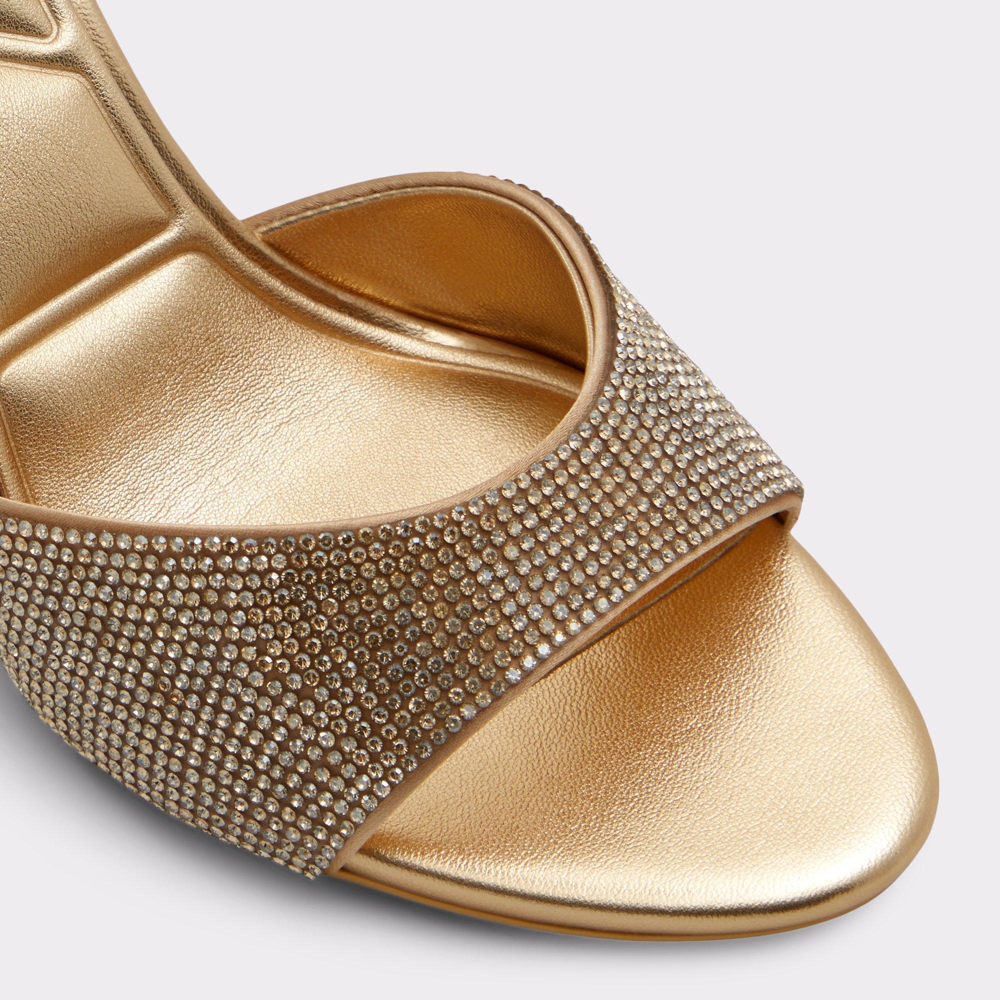 ALDO Aitana - Women's Heeled Sandal Sandals - Gold, Size 10 Product Image