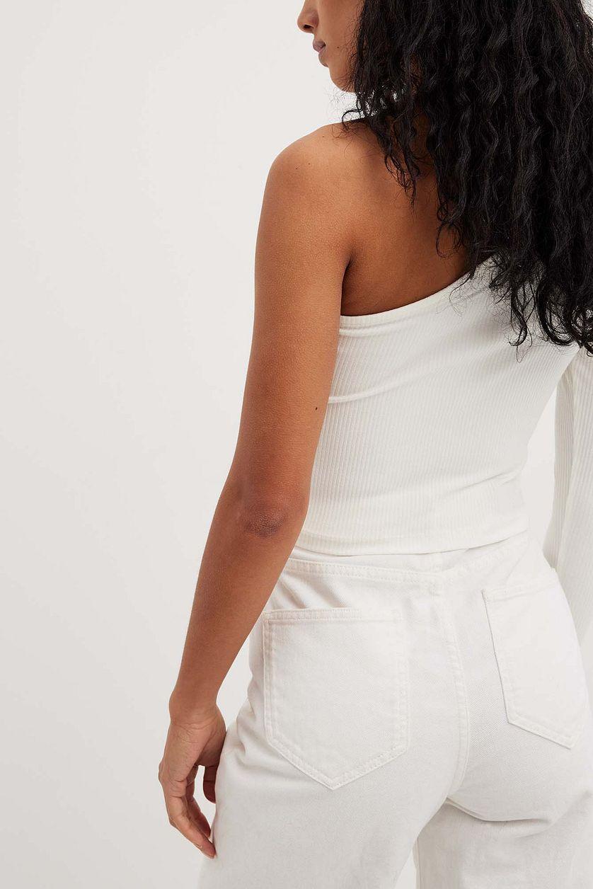 One Shoulder Rib Top Product Image