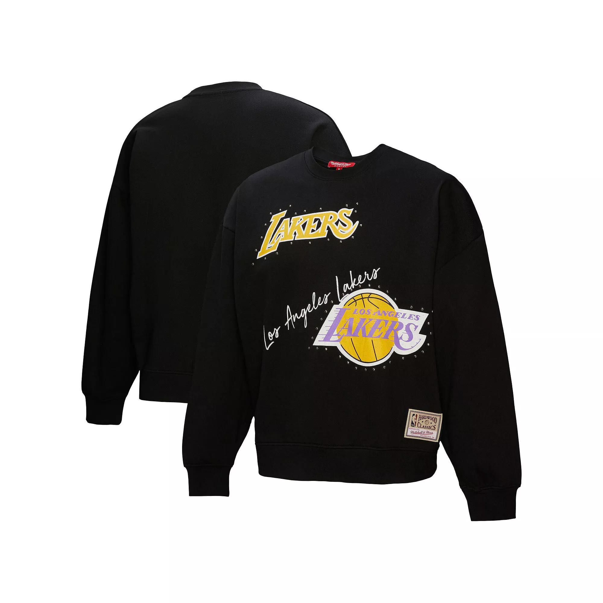 Women's Mitchell & Ness Black Los Angeles Lakers Hardwood Classics Home Team Pullover Sweatshirt, Size: XS Product Image