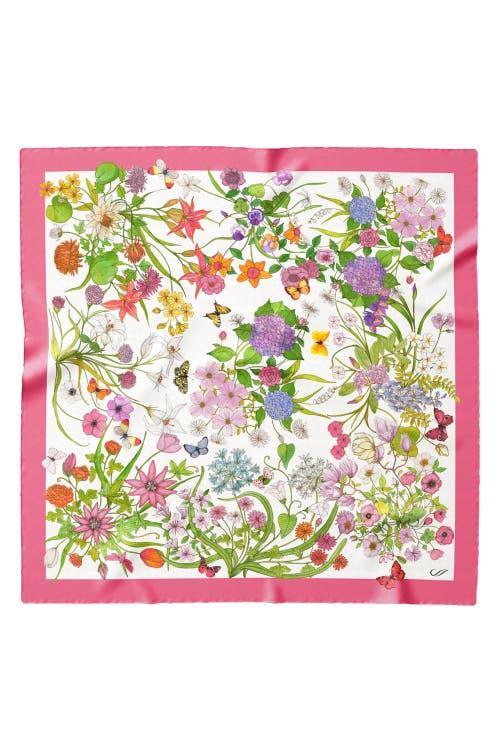 Elizabetta Flora - Hand Rolled Silk Foulard for Women in Pink at Nordstrom Product Image