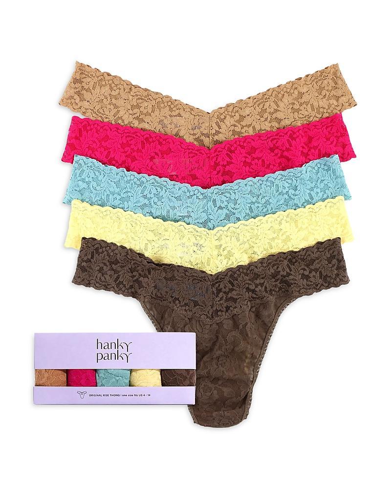 Hanky Panky Signature Original-Rise Thongs, Set of 5 Product Image