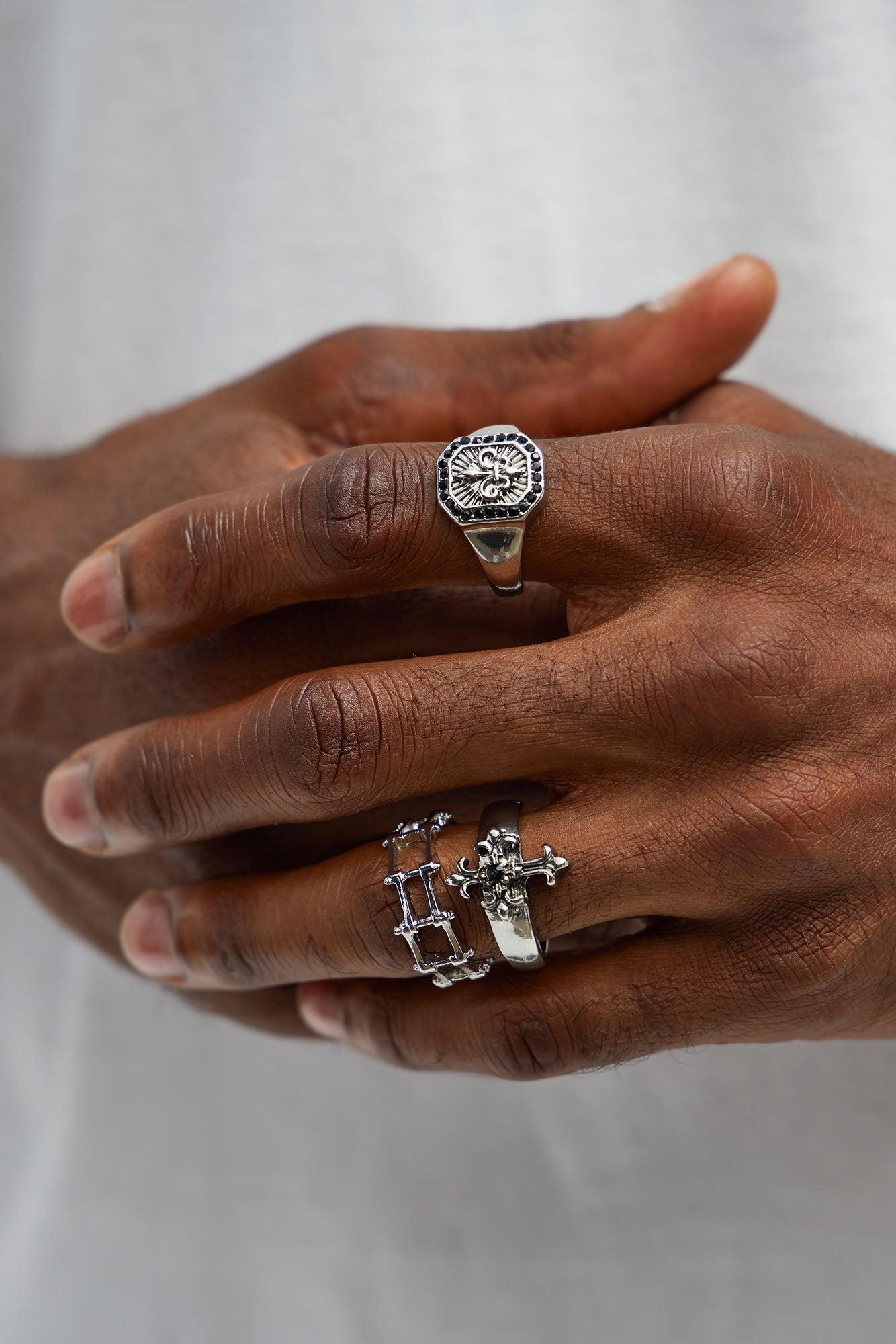 Eternal Oath Ring Set - Silver Male Product Image