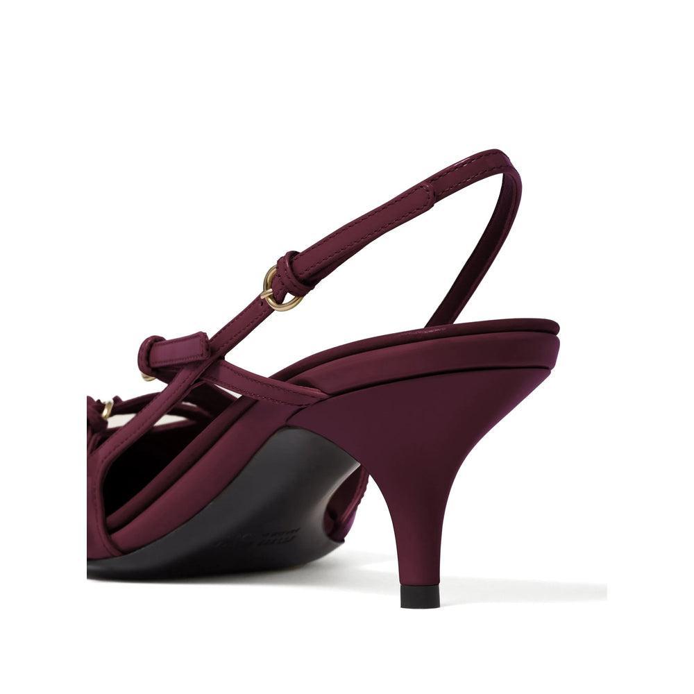 MIU MIU Slingback Deep Purple In Patent Leather With Buckles Women In Burgundy Product Image