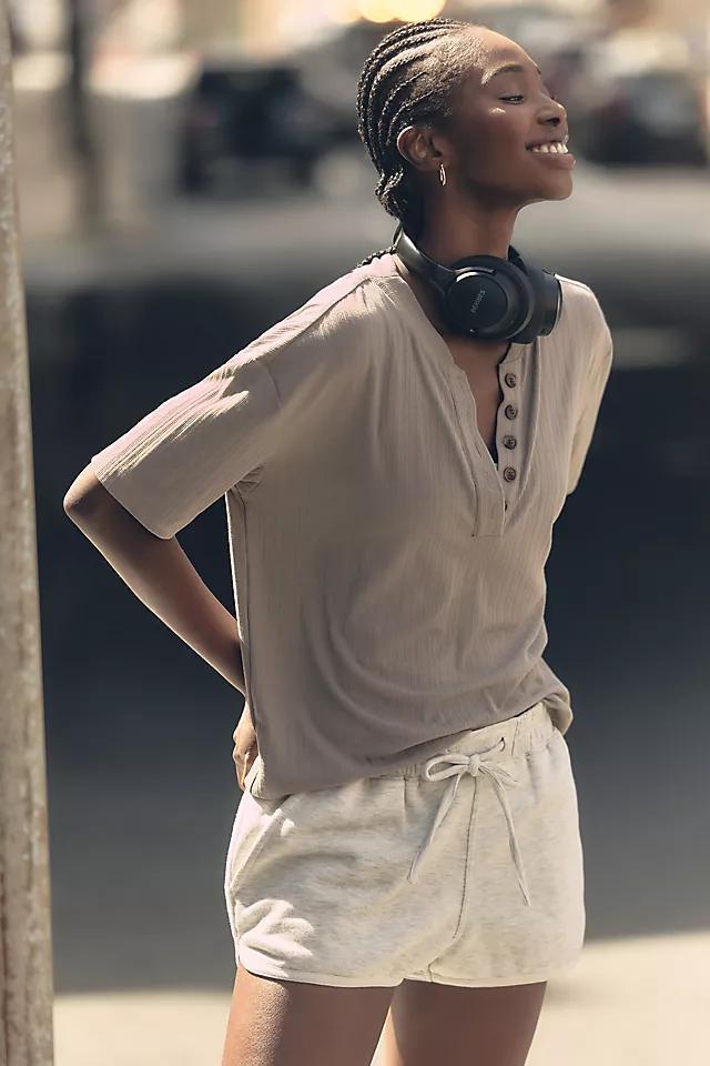 Varley Kasey Mock Placket Rib Tee Product Image