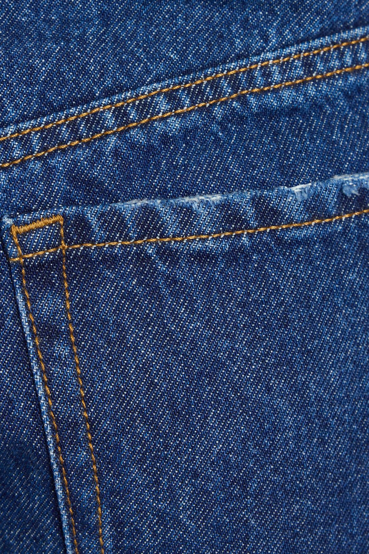 Denim Relaxed A-Line Shorts Product Image