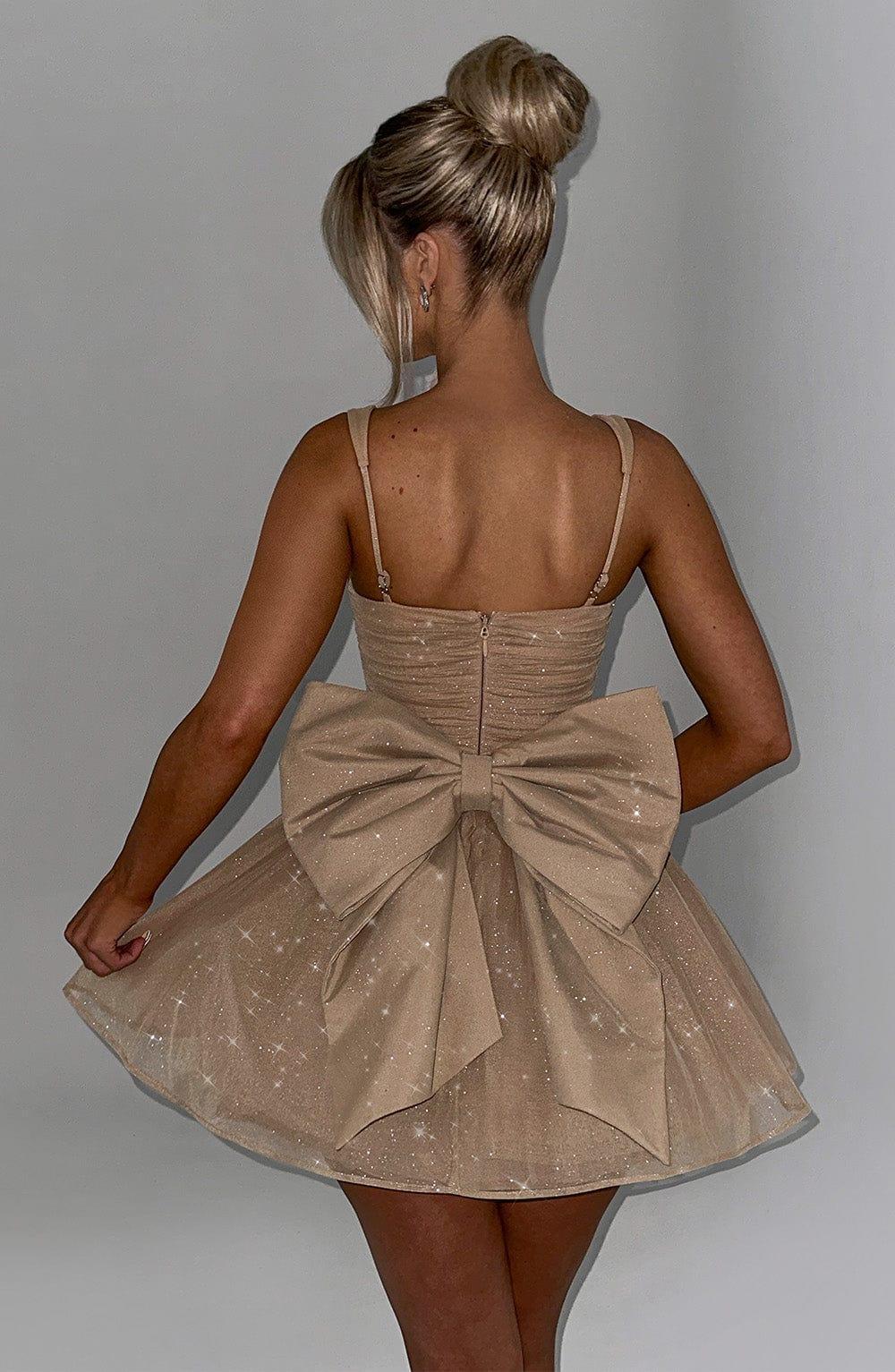Polly Mini Dress - Gold Sparkle Product Image