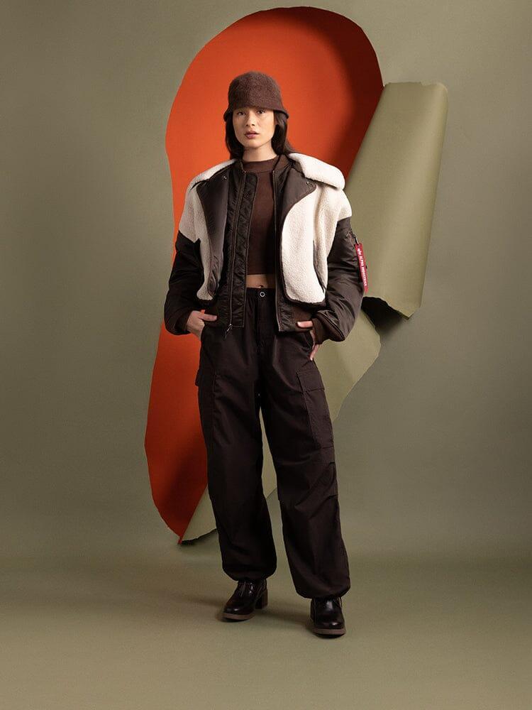 WOMEN'S B-15 SHERPA HYBRID BOMBER JACKET Product Image