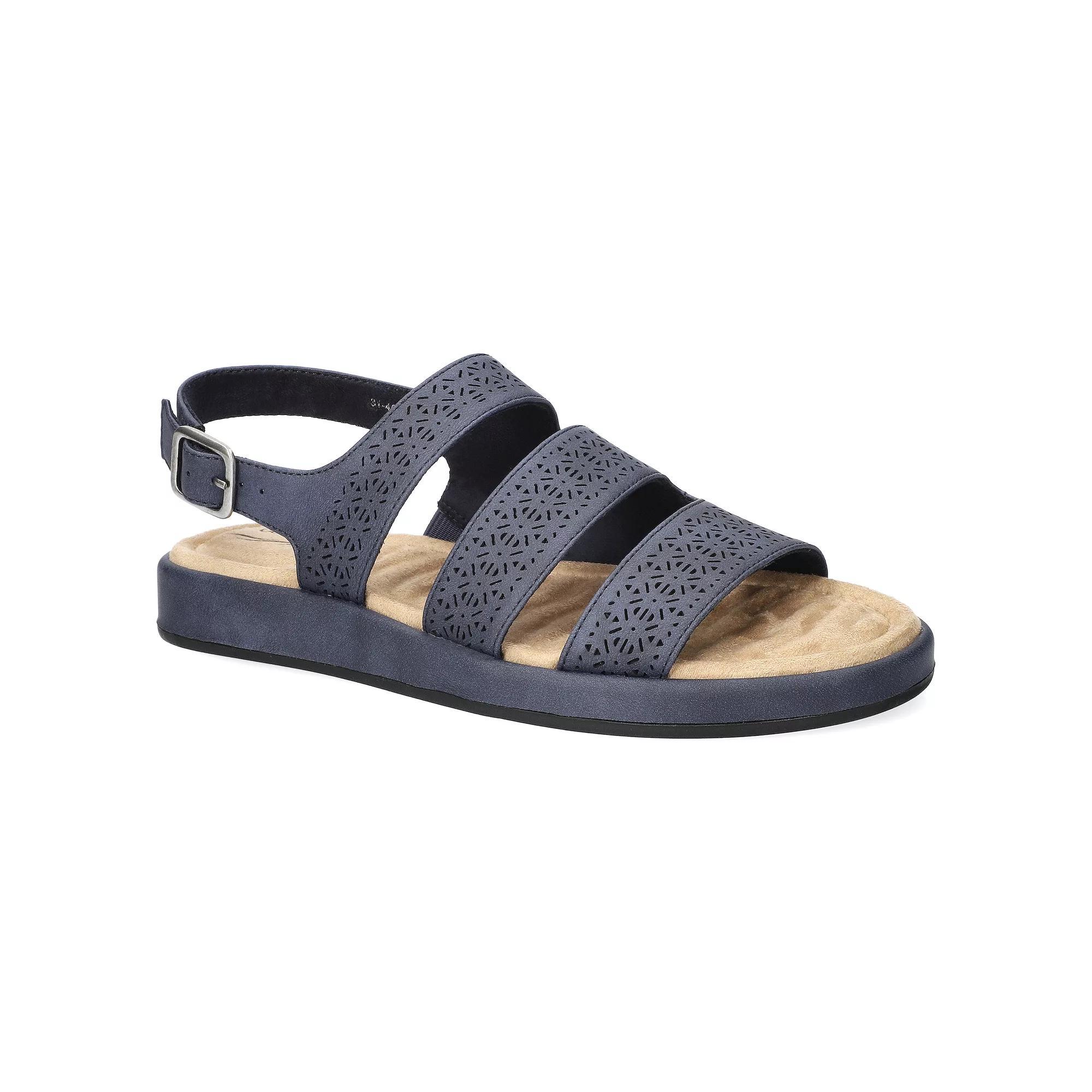 Easy Street Comfort Platform Women's Slingback Sandals, Size: 11 Wide, Blue Product Image
