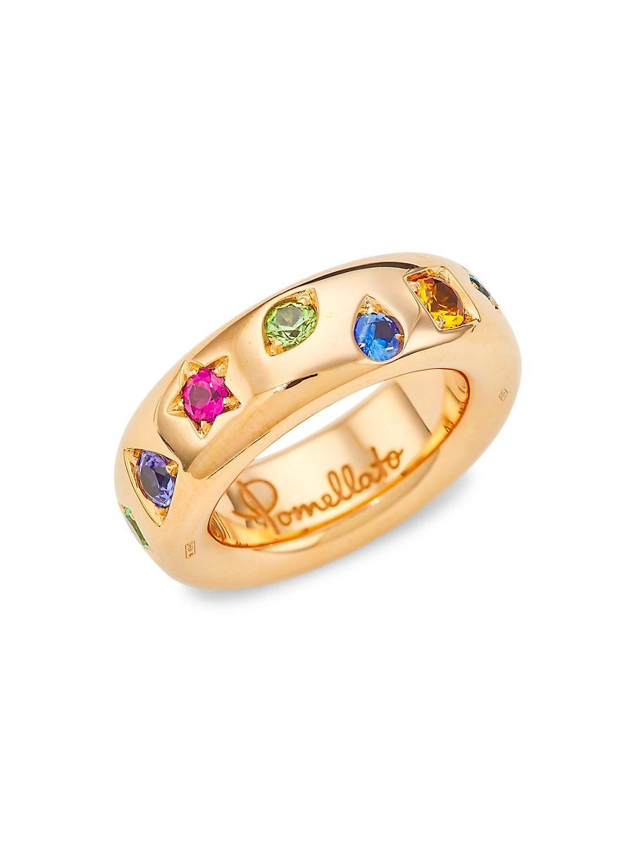 Womens Iconica 18K Rose Gold & Multi-Gemstone Ring Product Image