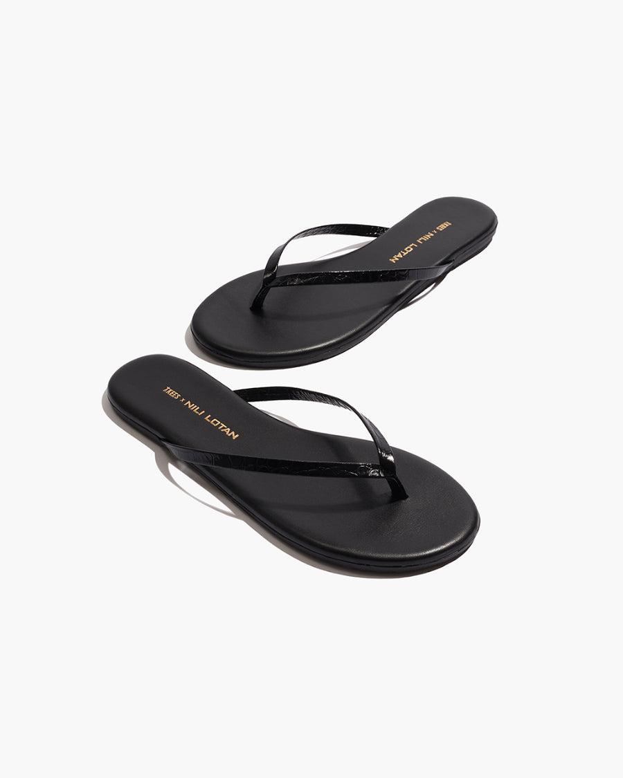TKEES X NILI LOTAN - Black Croc Product Image