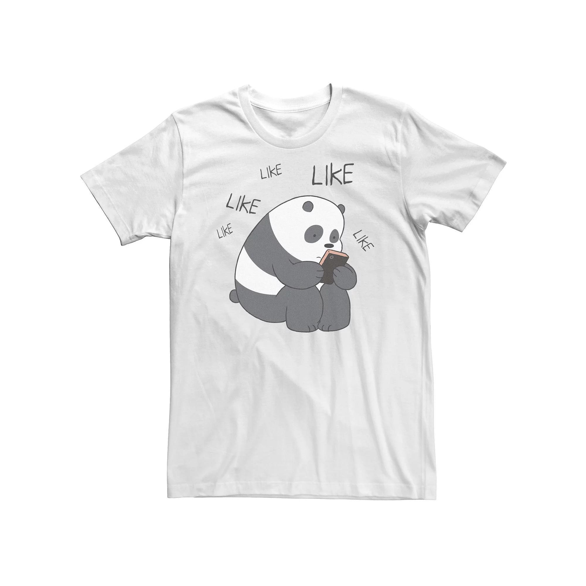Big & Tall CN We Bare Bears Like Like Like Texting Tee, Men's, Size: XL Tall, White Product Image