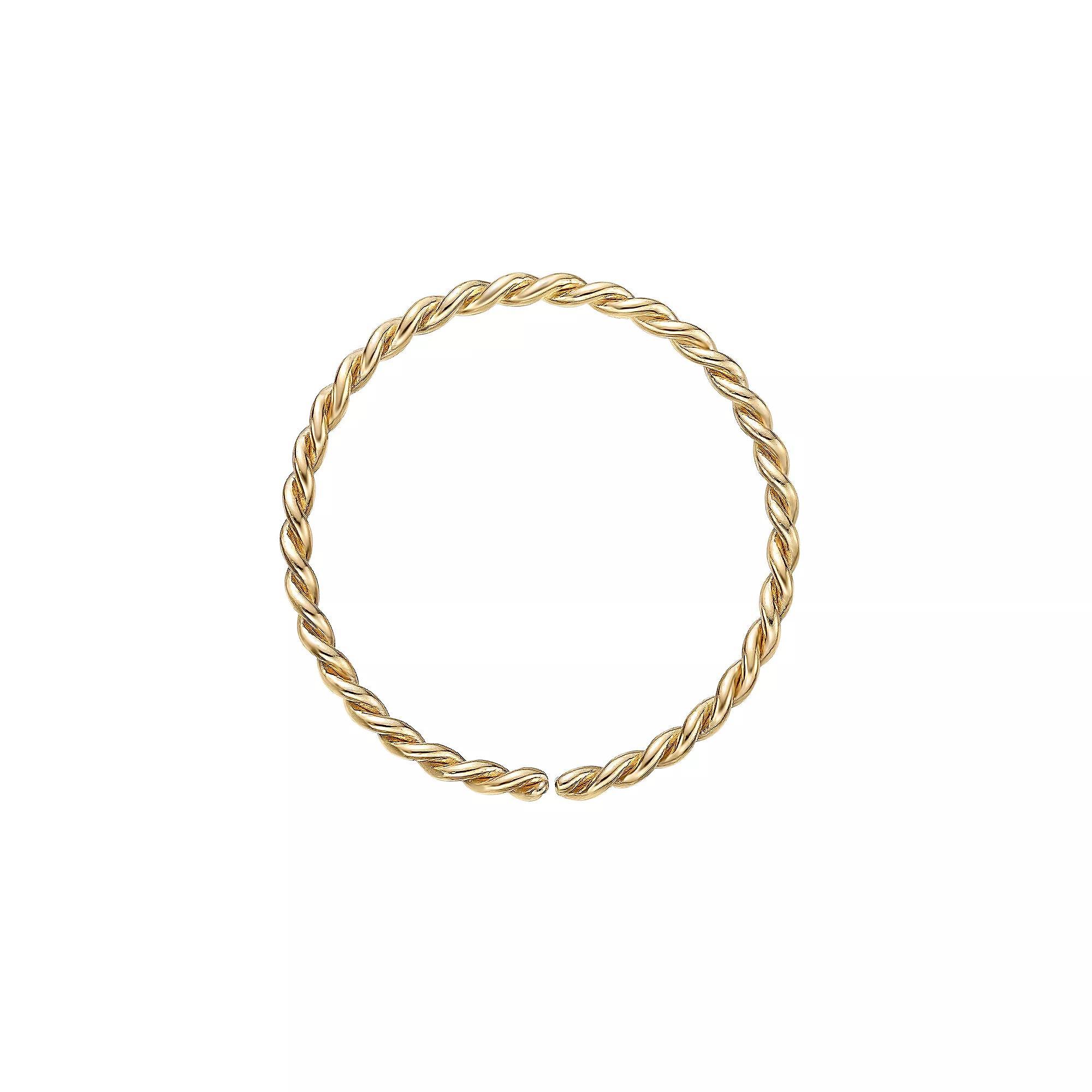 Lila Moon 14k Gold 10 mm Seamless Twist Nose Ring, Womens, Yellow Product Image