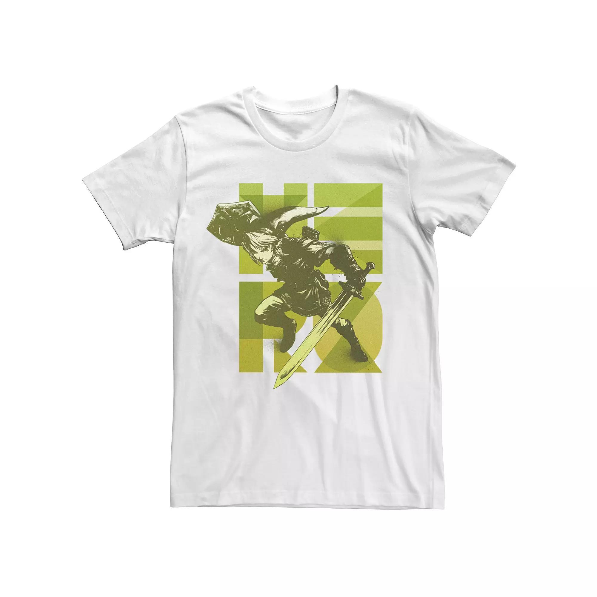 Men's The Legend Of Zelda Link Hero Overlay Tee, Size: Large, White Product Image