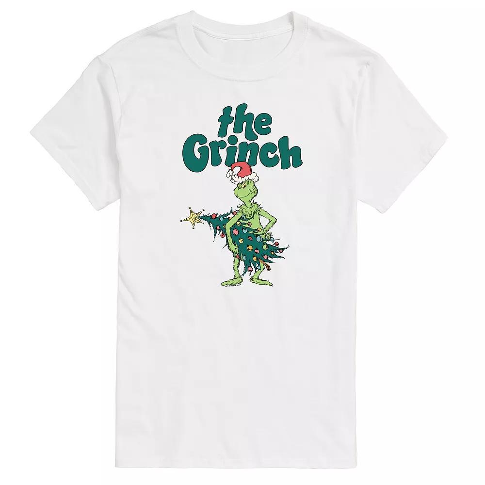 Men's Dr. Seuss The Grinch Tree Graphic Tee, Size: Large, White Product Image