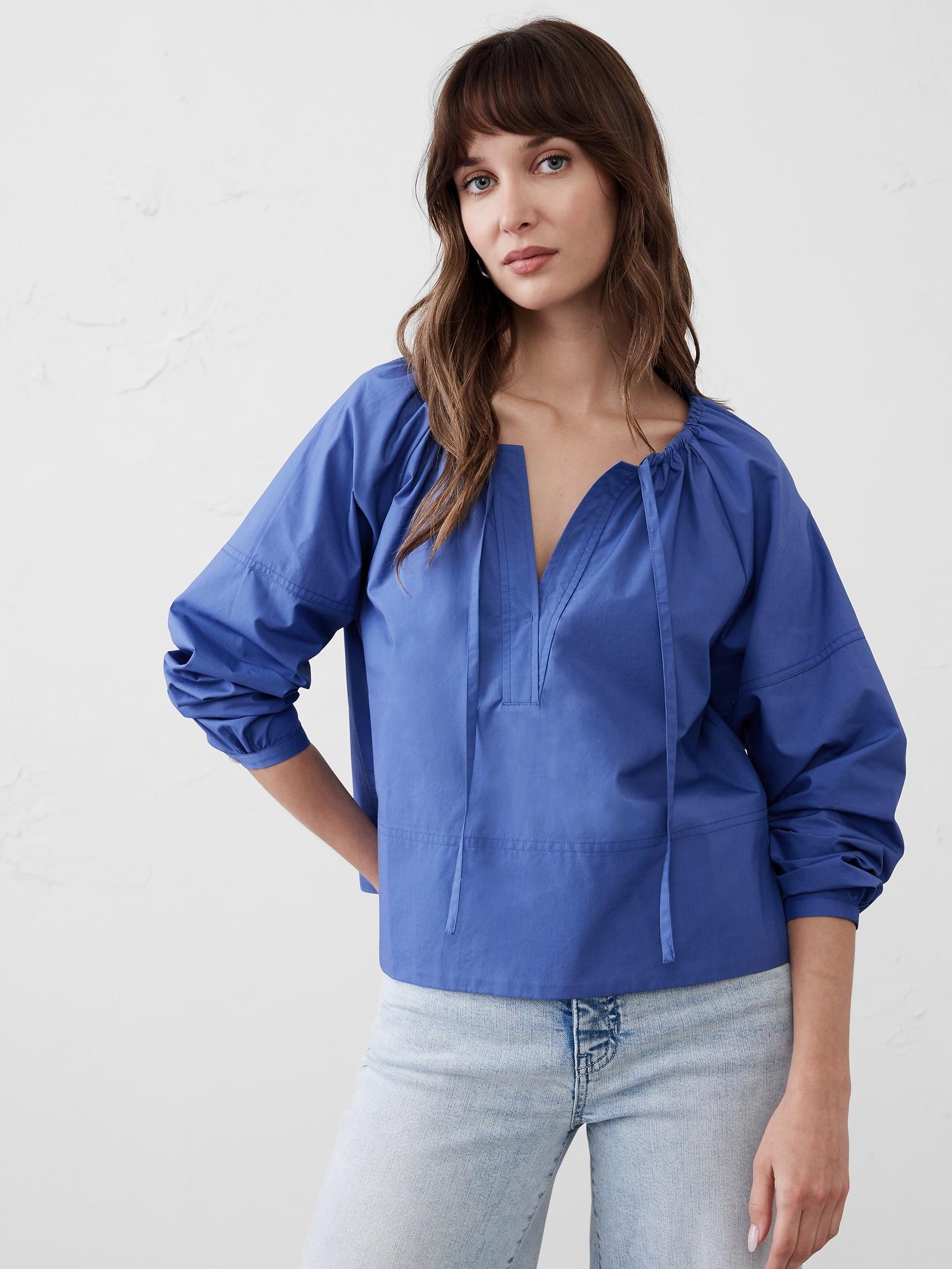 Shirred Popover Shirt Product Image