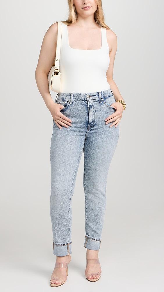 Good American Good Classic Cuffed Jeans | Shopbop Product Image