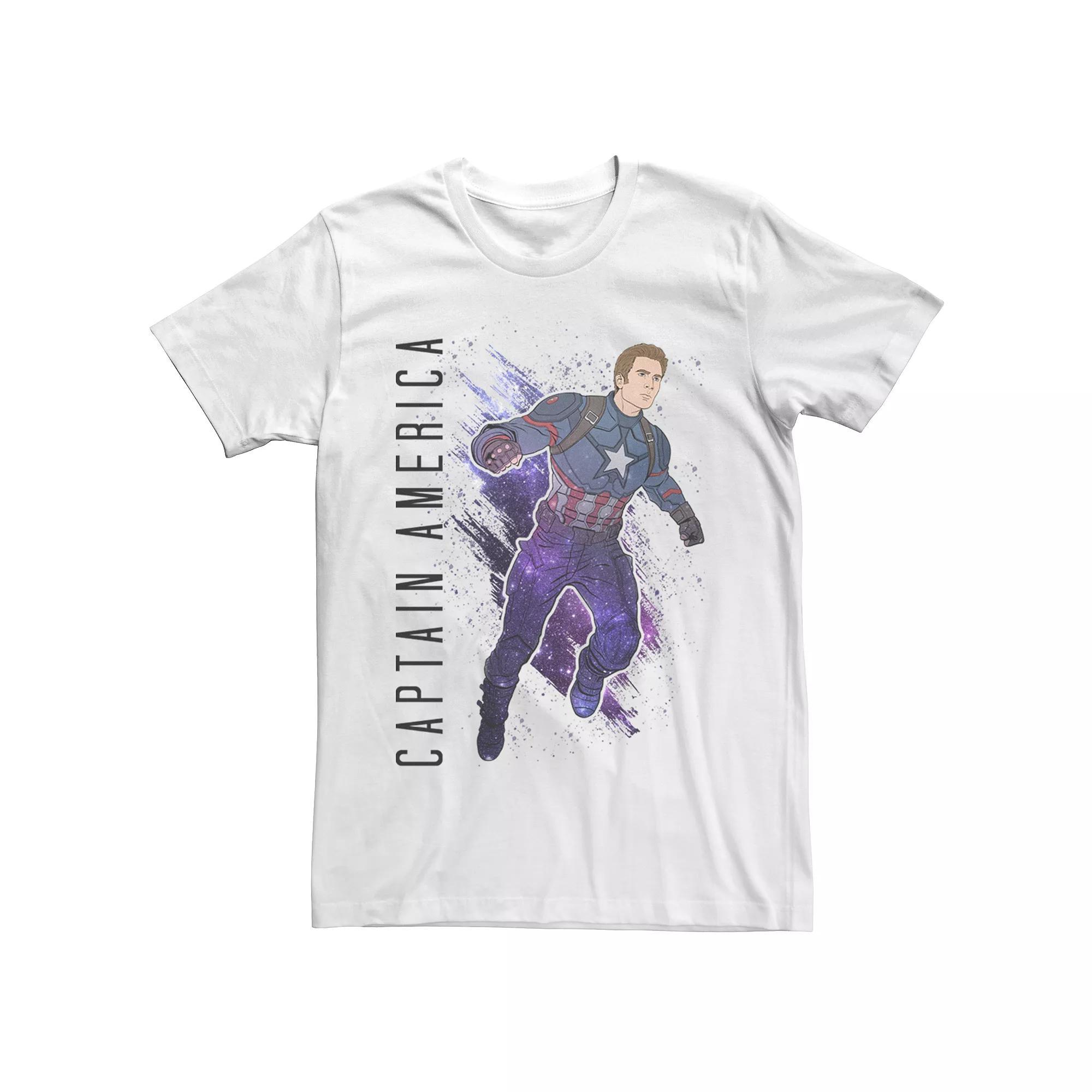 Men's Avengers Captain America Painted Tee, Size: XL, White Product Image