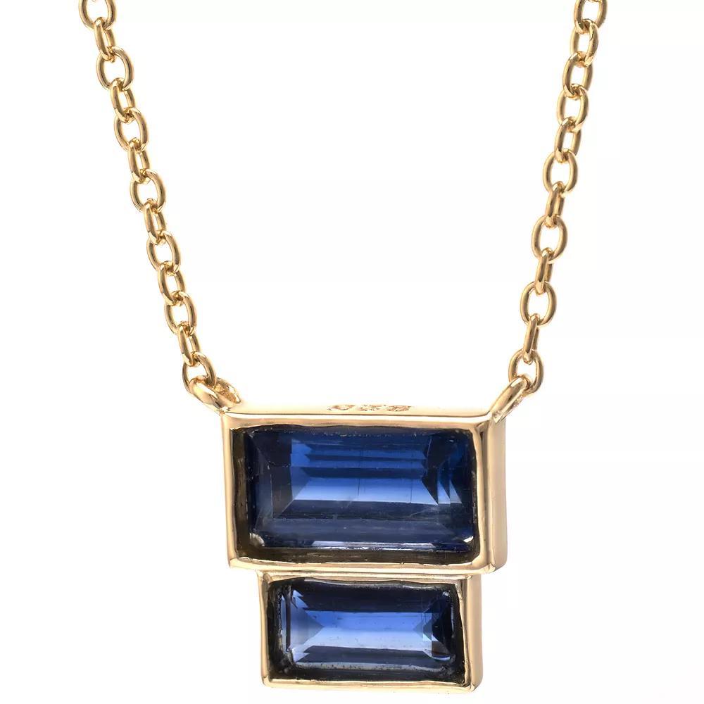 Gemistry 14k Gold Over Silver Kyanite Pendant Necklace, Women's, Size: 18", Gold Tone Product Image