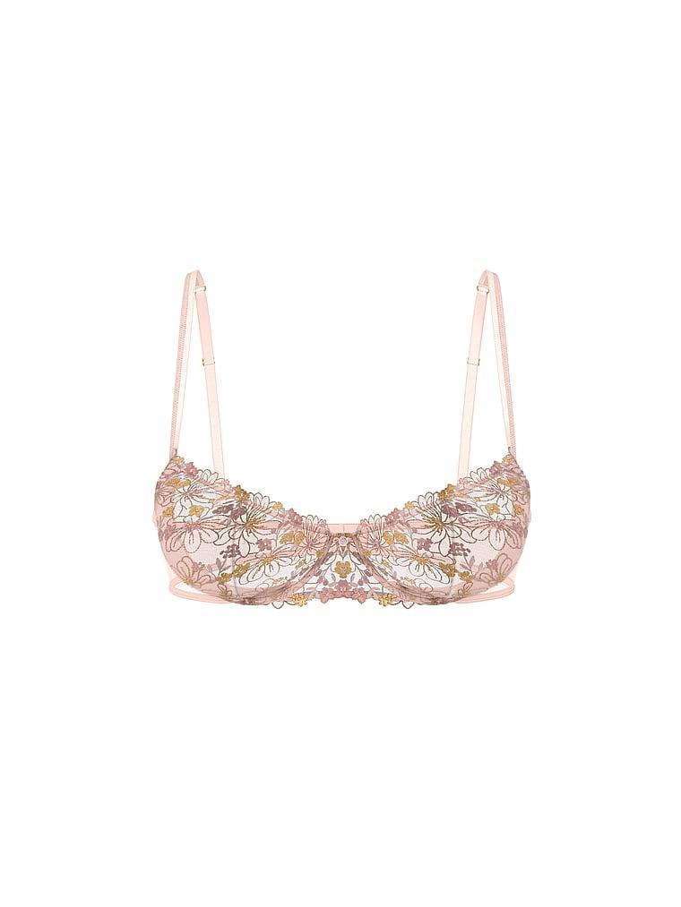 Wicked Wildflower Embroidery Unlined Balconette Bra Product Image