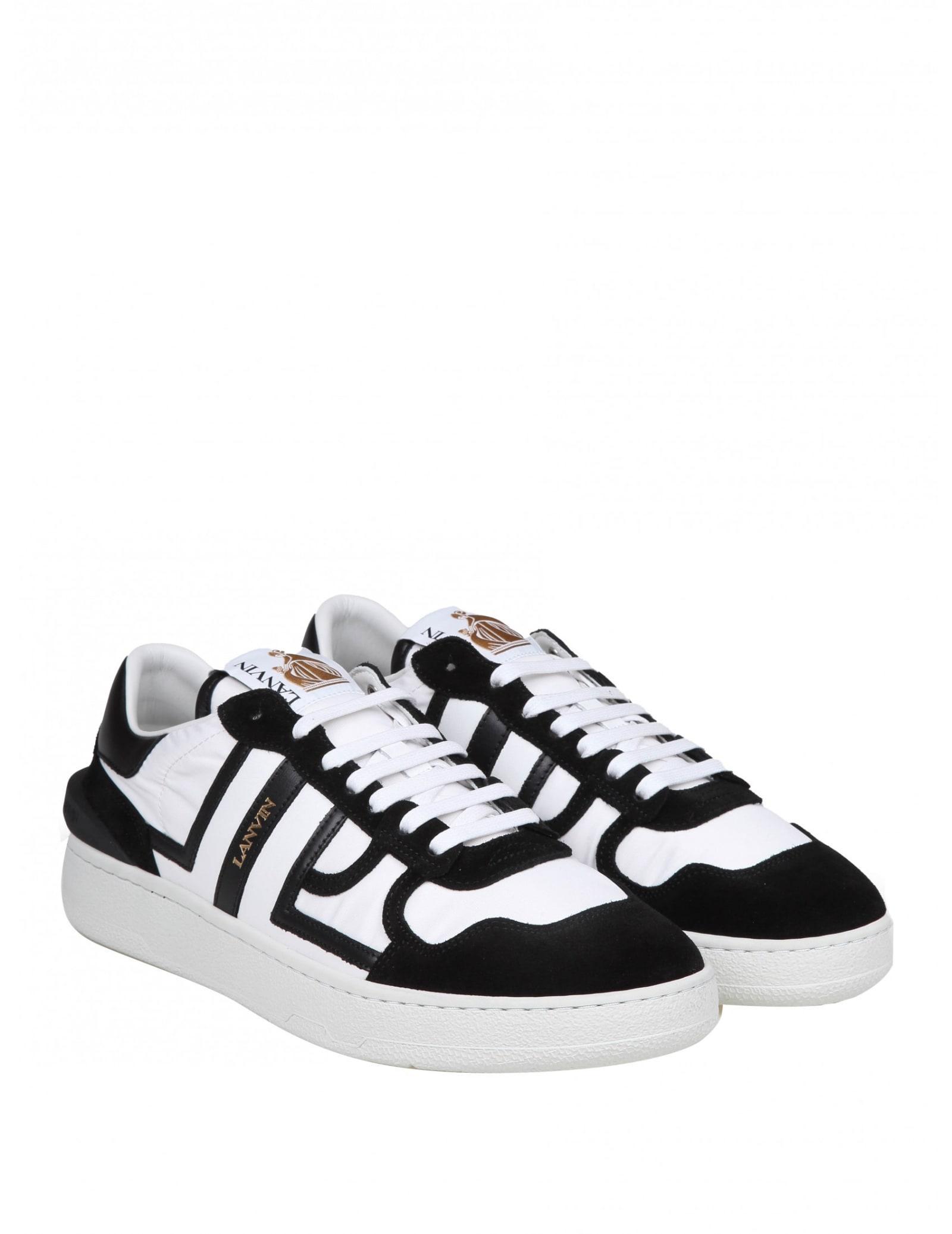 LANVIN Panelled Lace-up Sneakers In White Product Image