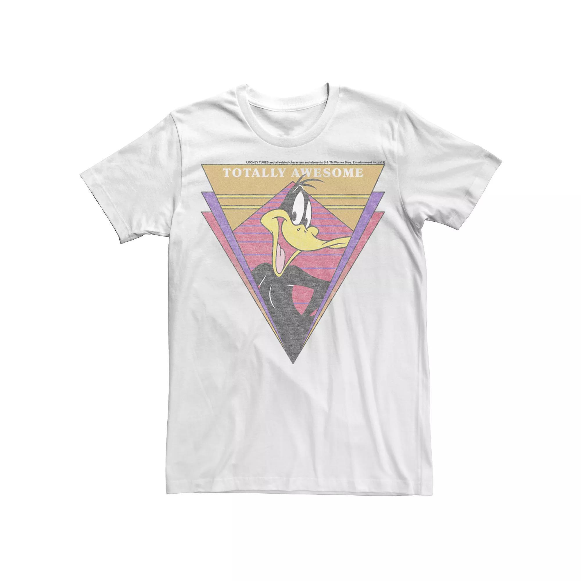 Men's Looney Tunes Daffy Duck Totally Awesome Portrait Tee, Size: XL, White Product Image